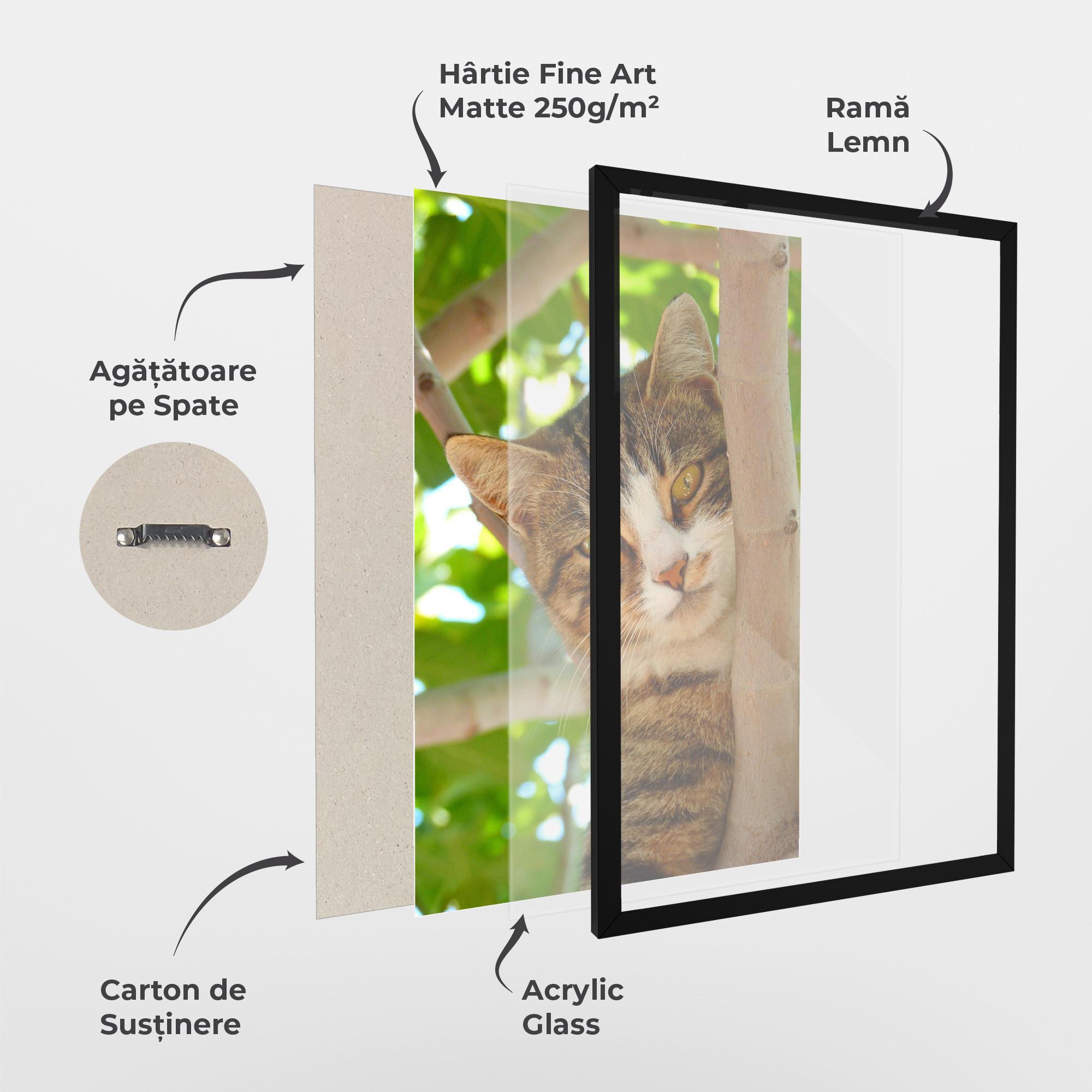 Poster Înrămat Tree Cat mockup 1
