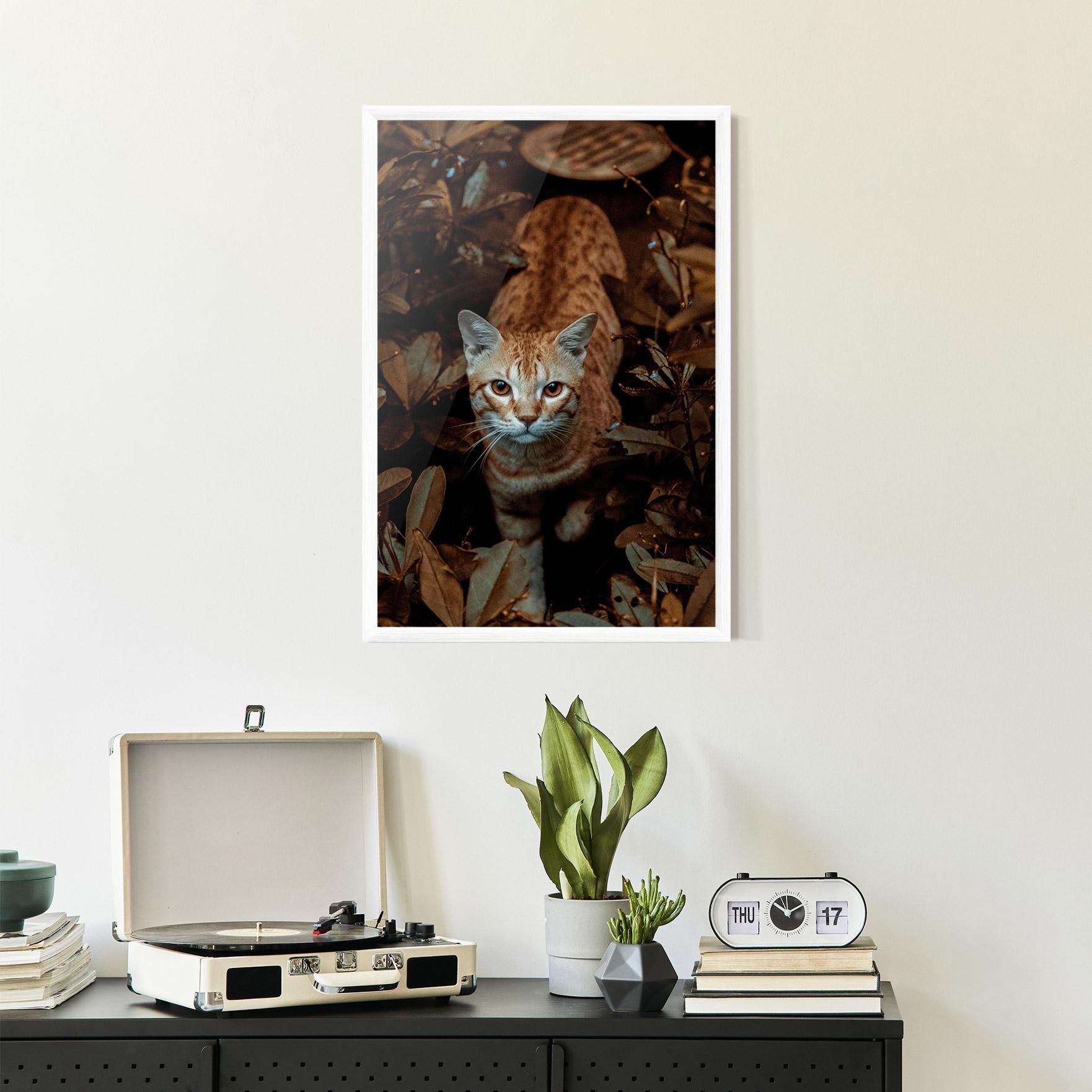 Poster Înrămat Autumn Orange Cat mockup 2