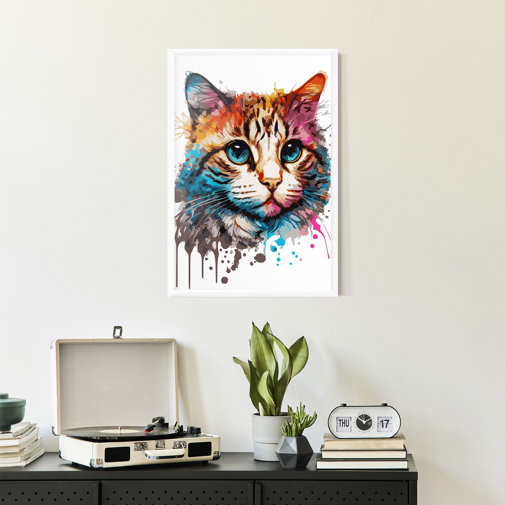 Blue Eyes Cat mockup 2
