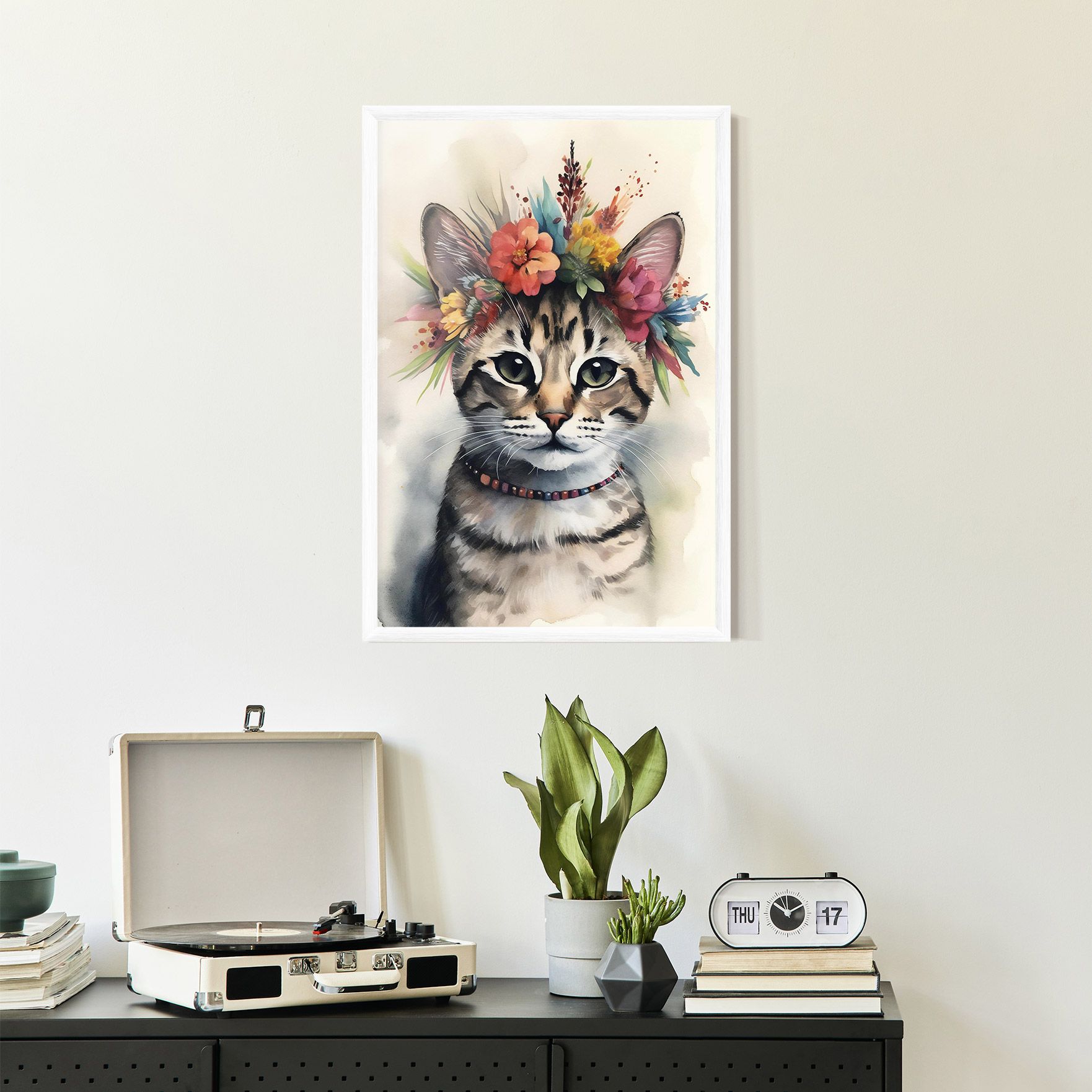 Flower Cat Art mockup 2