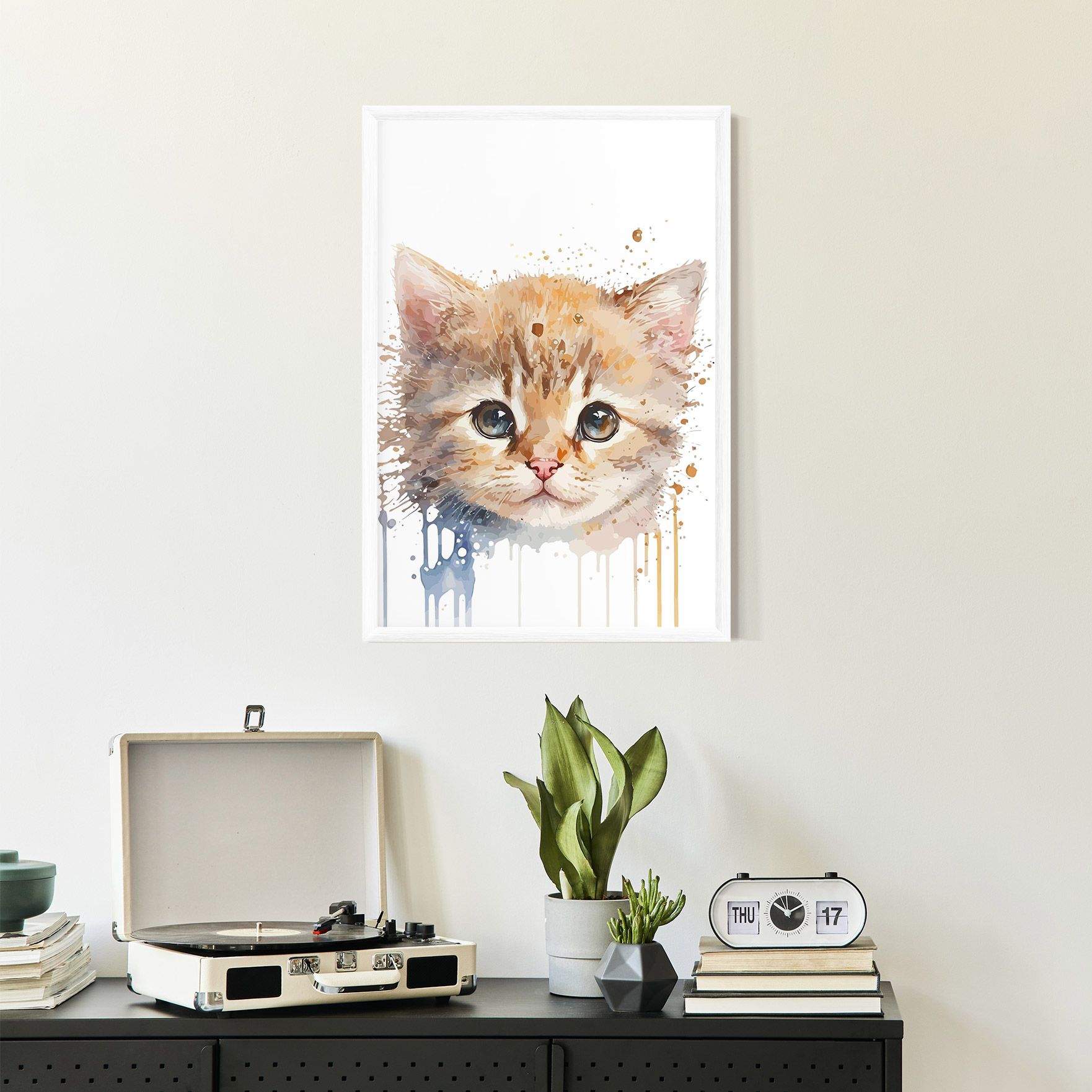 Watercolor Animal Cat mockup 2