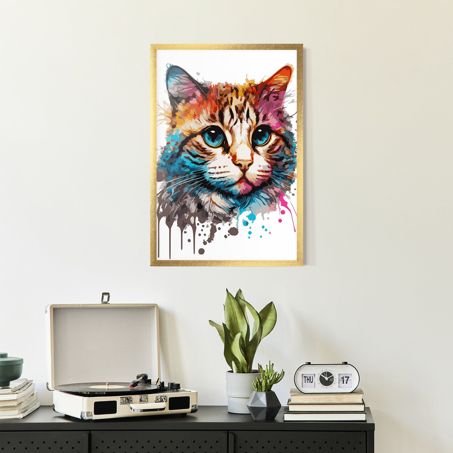 Blue Eyes Cat mockup 2