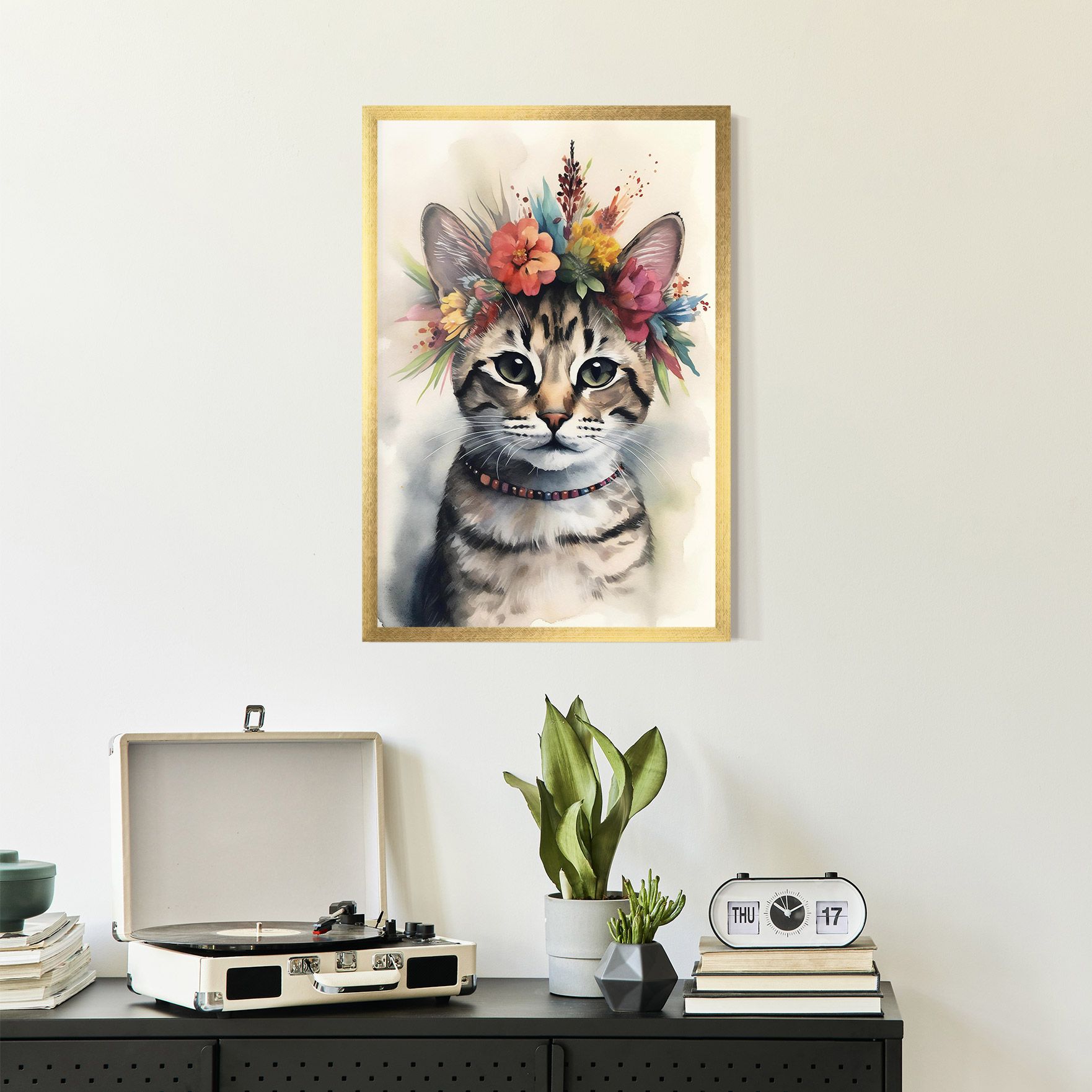 Flower Cat Art mockup 2