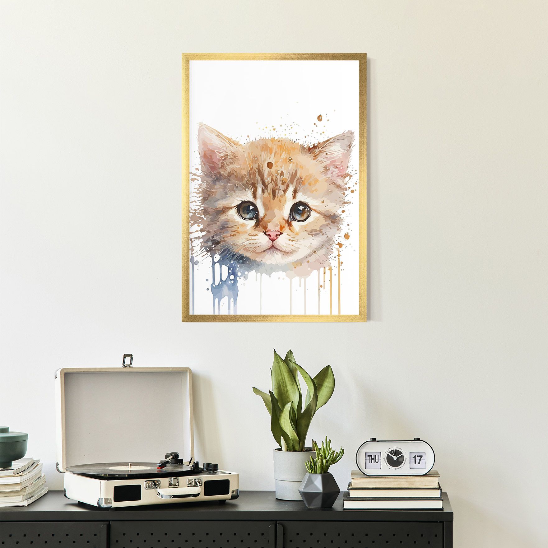 Watercolor Animal Cat mockup 2