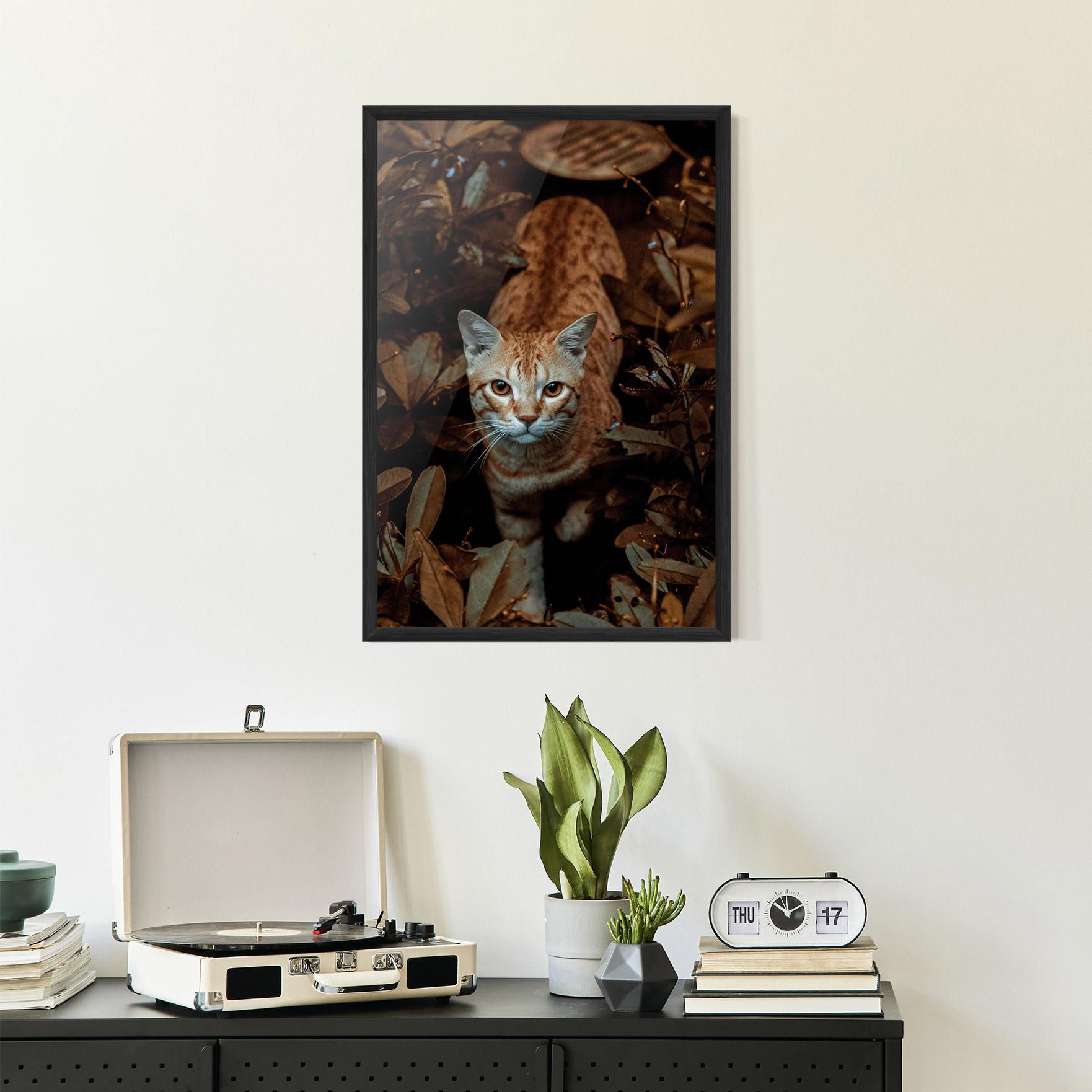 Poster Înrămat Autumn Orange Cat mockup 2