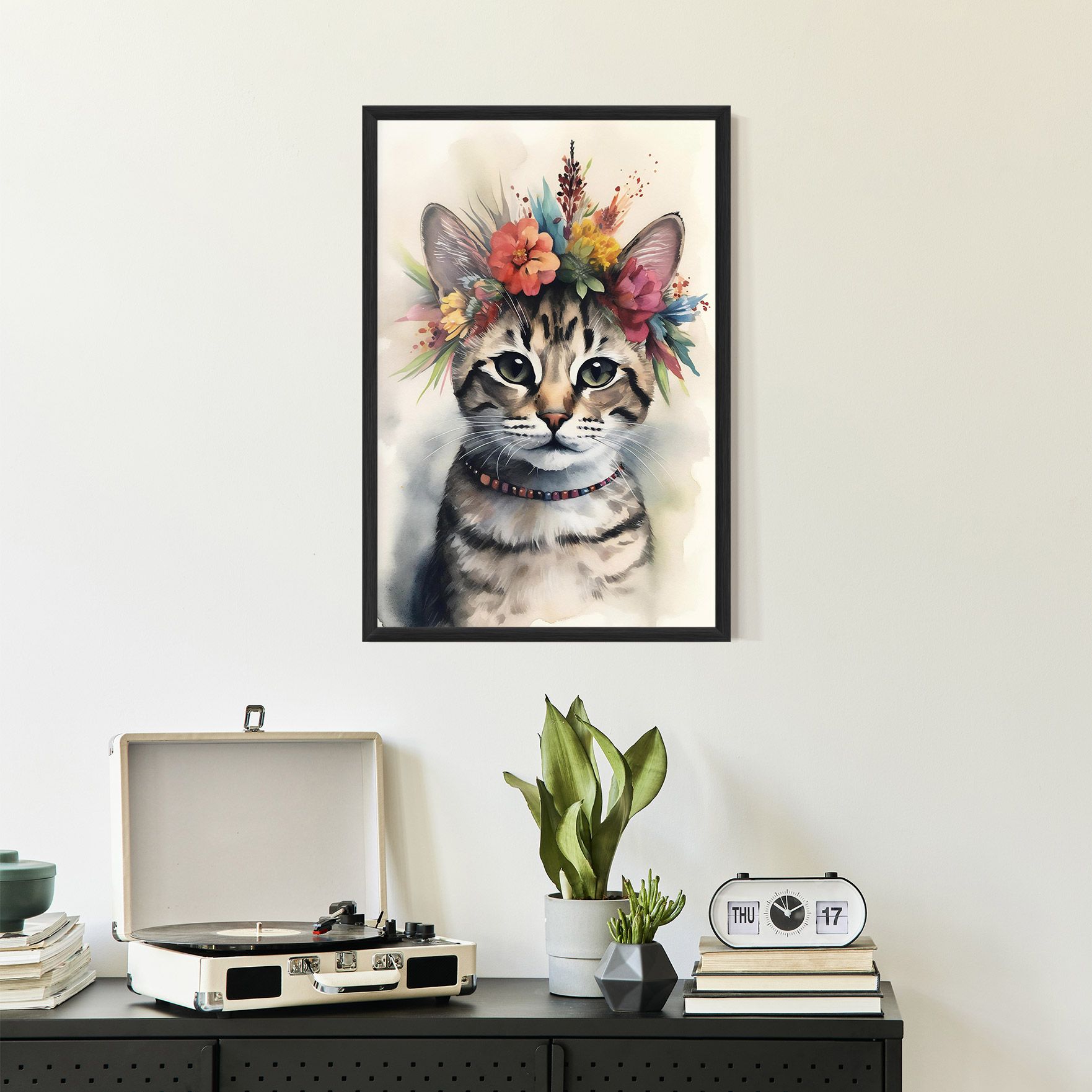 Flower Cat Art mockup 2