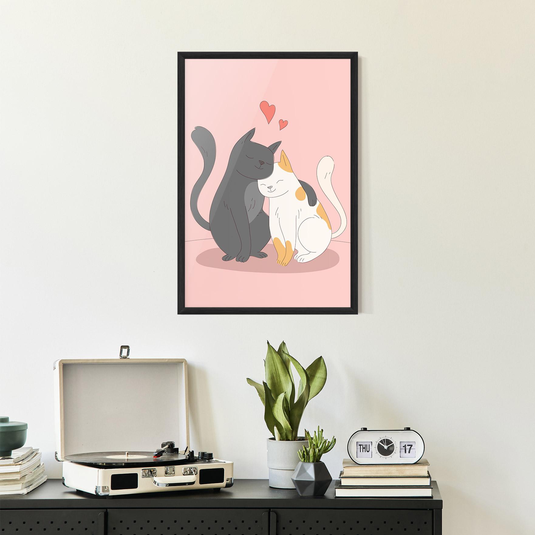Poster Înrămat Lover Cats mockup 2