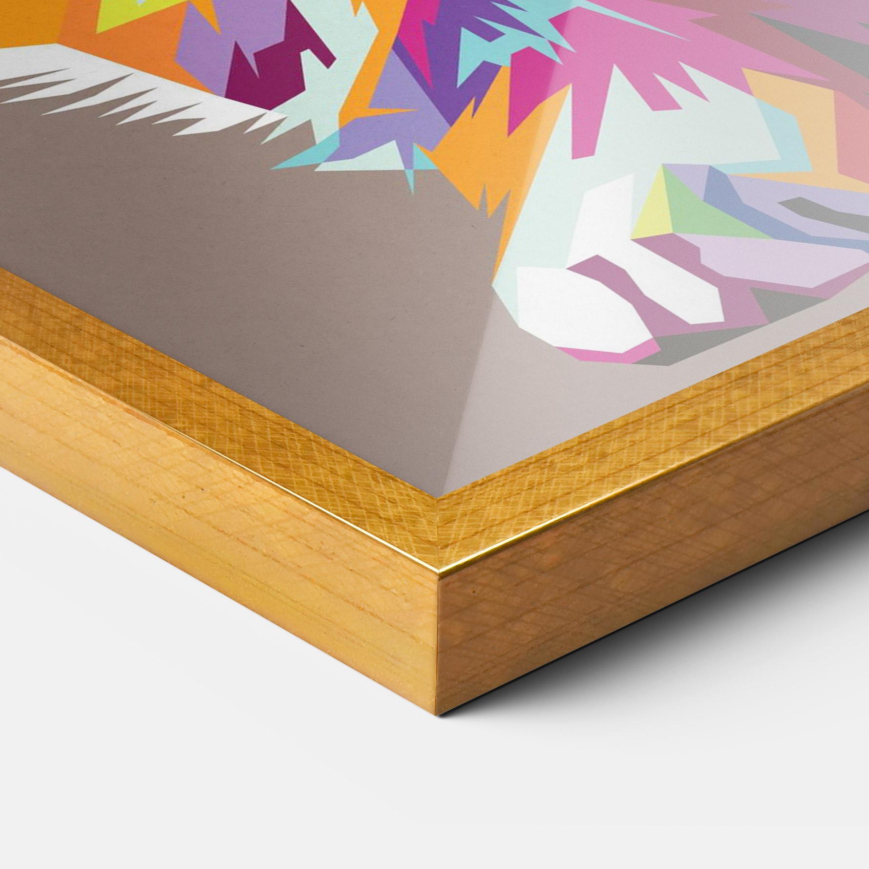 Poster Înrămat Colorful Cat mockup 3