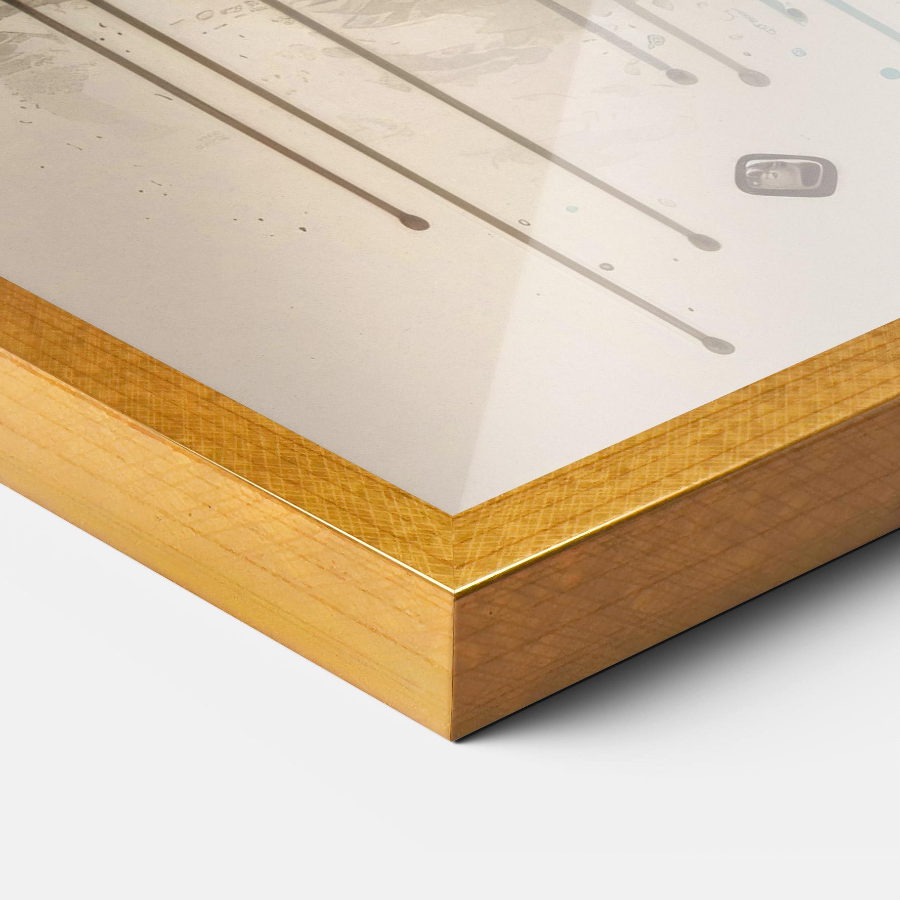 Poster Înrămat Headphones Cute Cat mockup 3