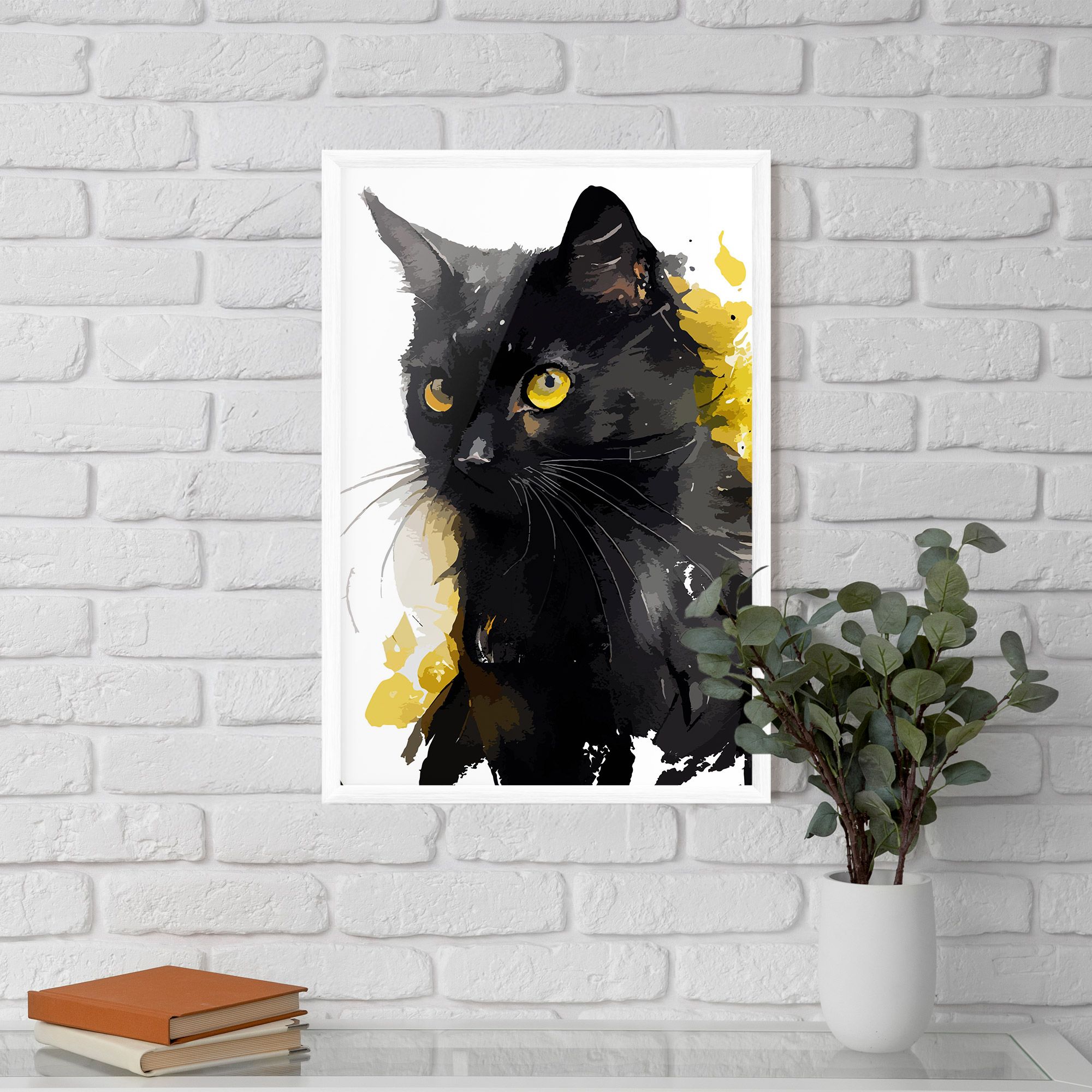 Beautiful Black Cat mockup 5