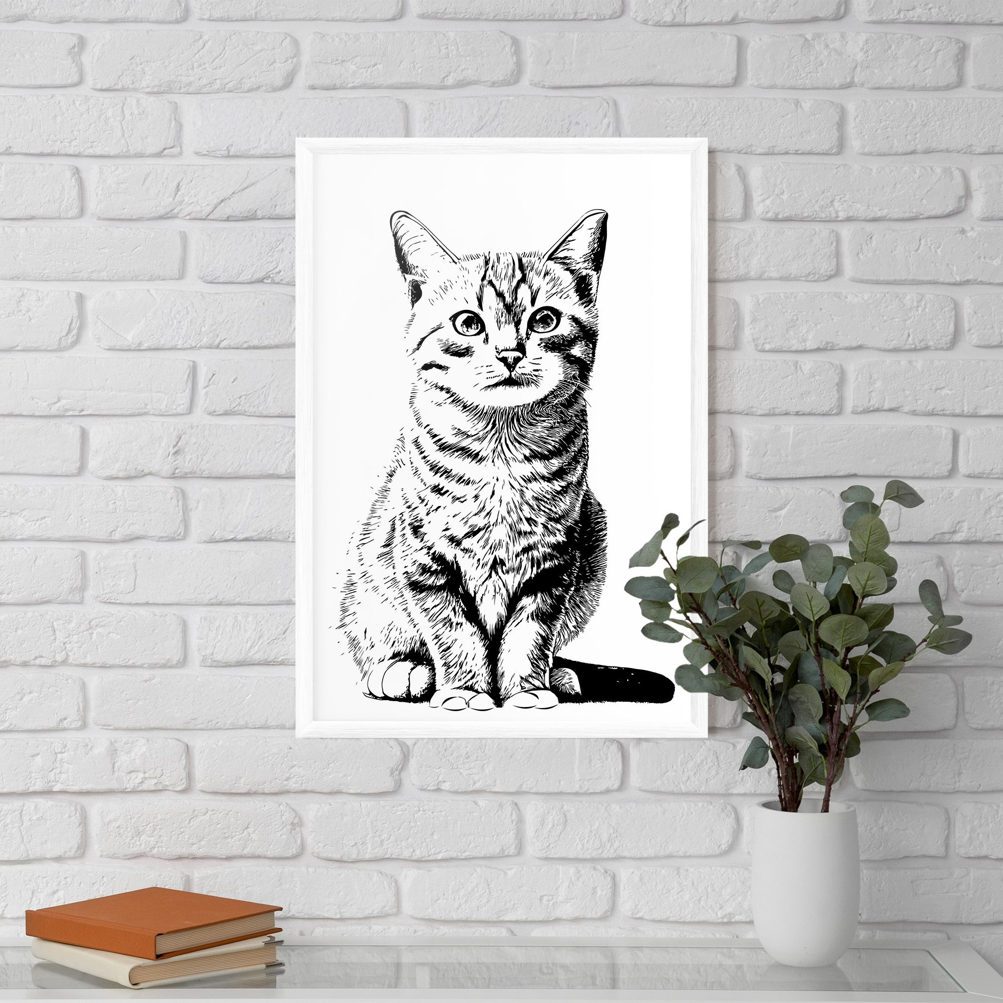 Hand Drawn Cat mockup 5