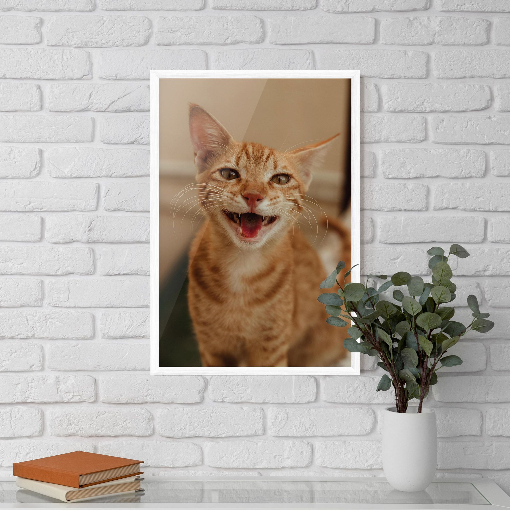 Orange Cat Smiling mockup 5