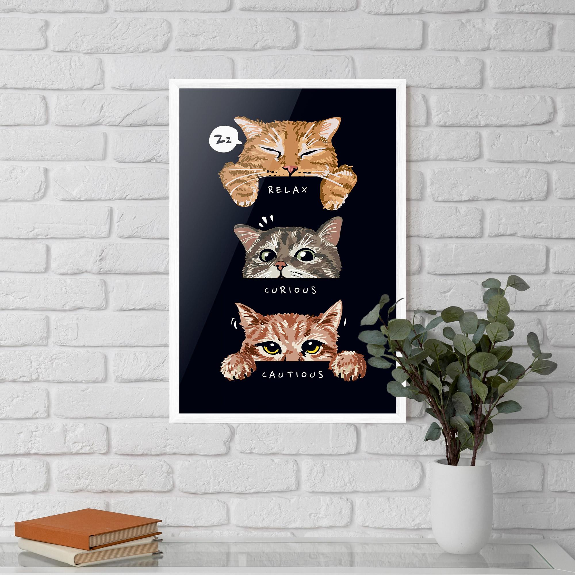 Poster Înrămat Relax Cat mockup 5