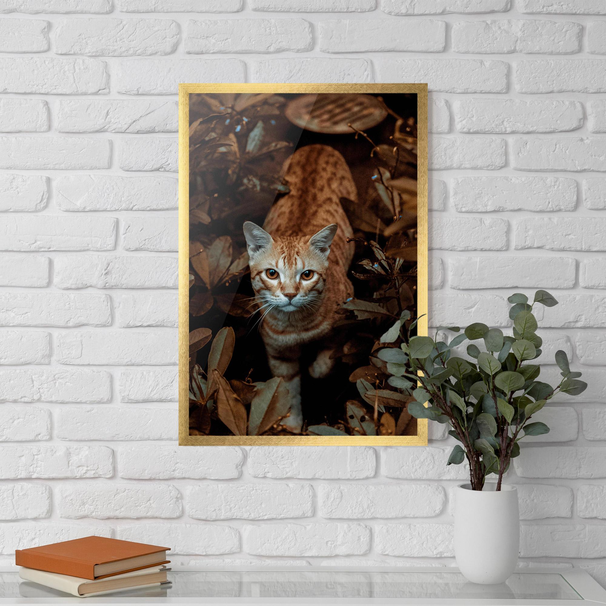 Poster Înrămat Autumn Orange Cat mockup 5