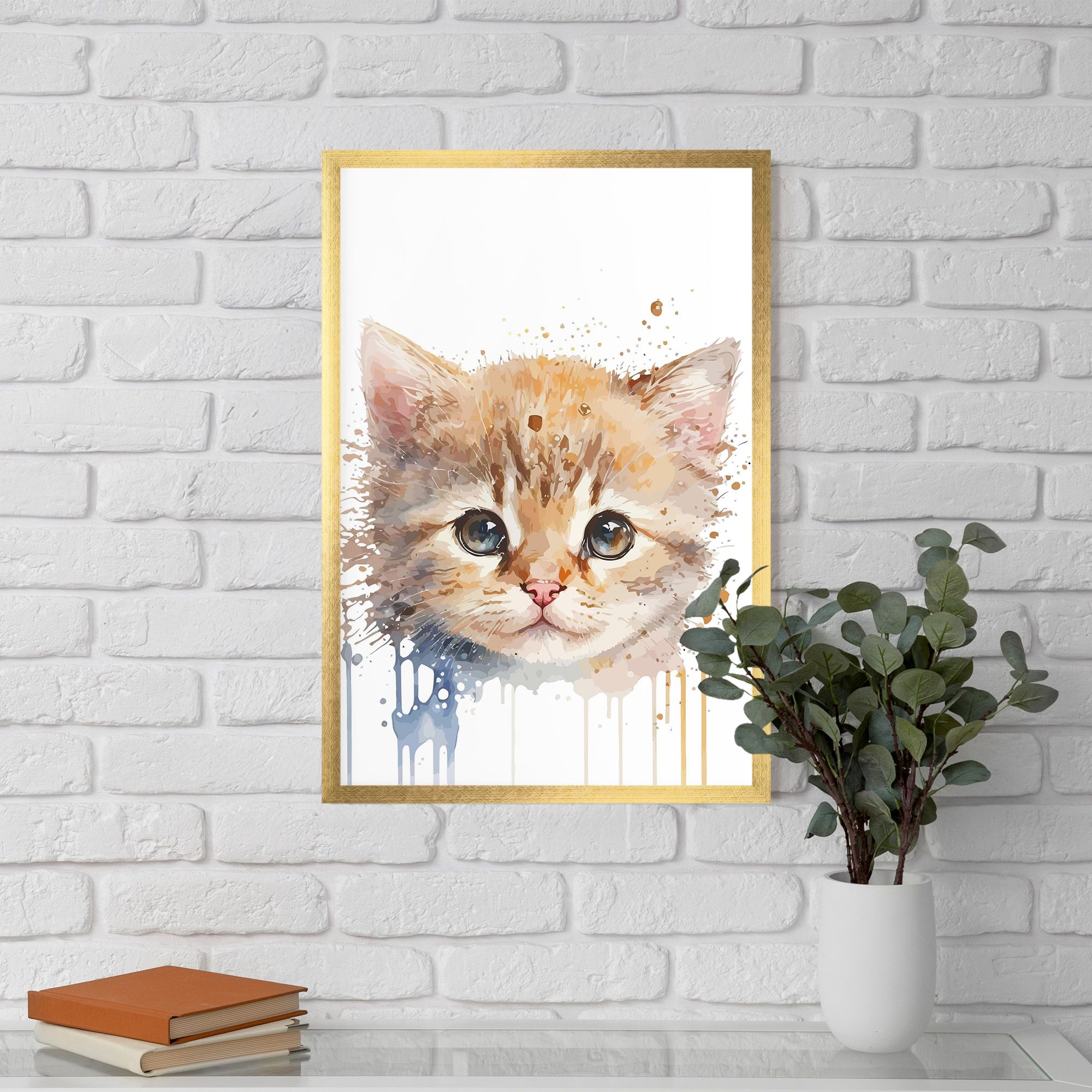 Watercolor Animal Cat mockup 5