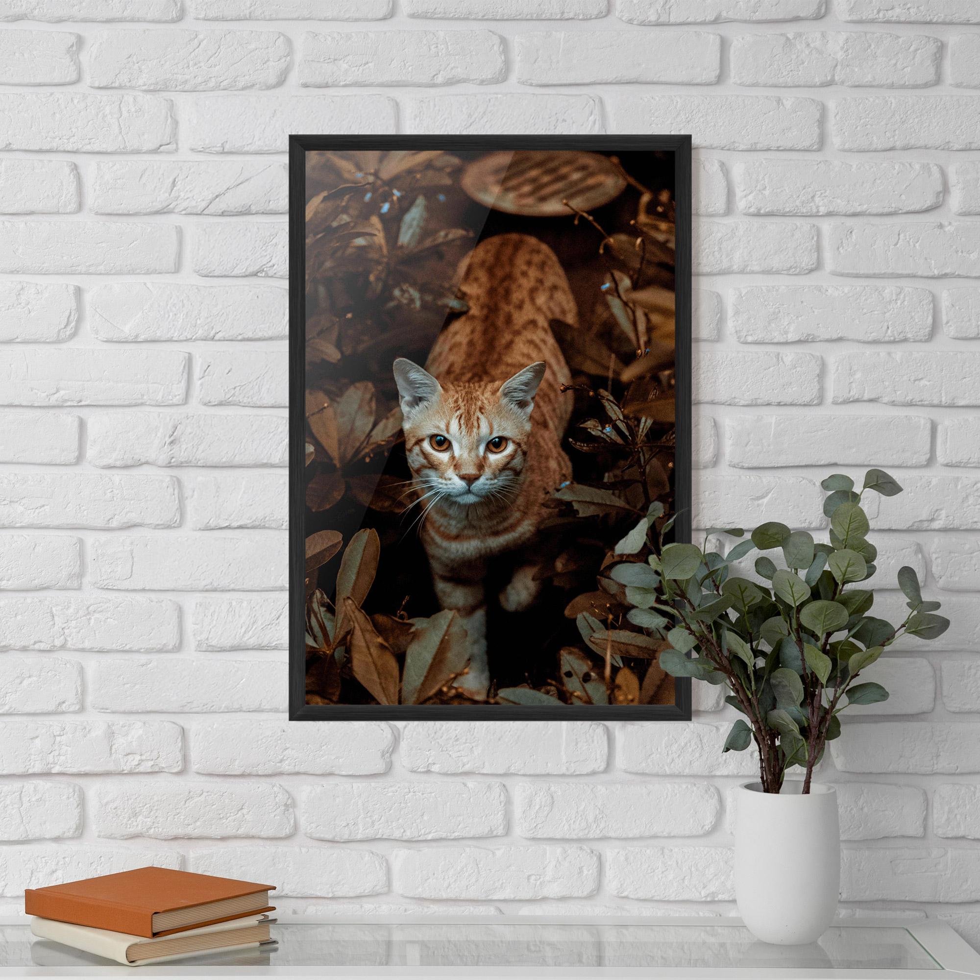 Poster Înrămat Autumn Orange Cat mockup 5