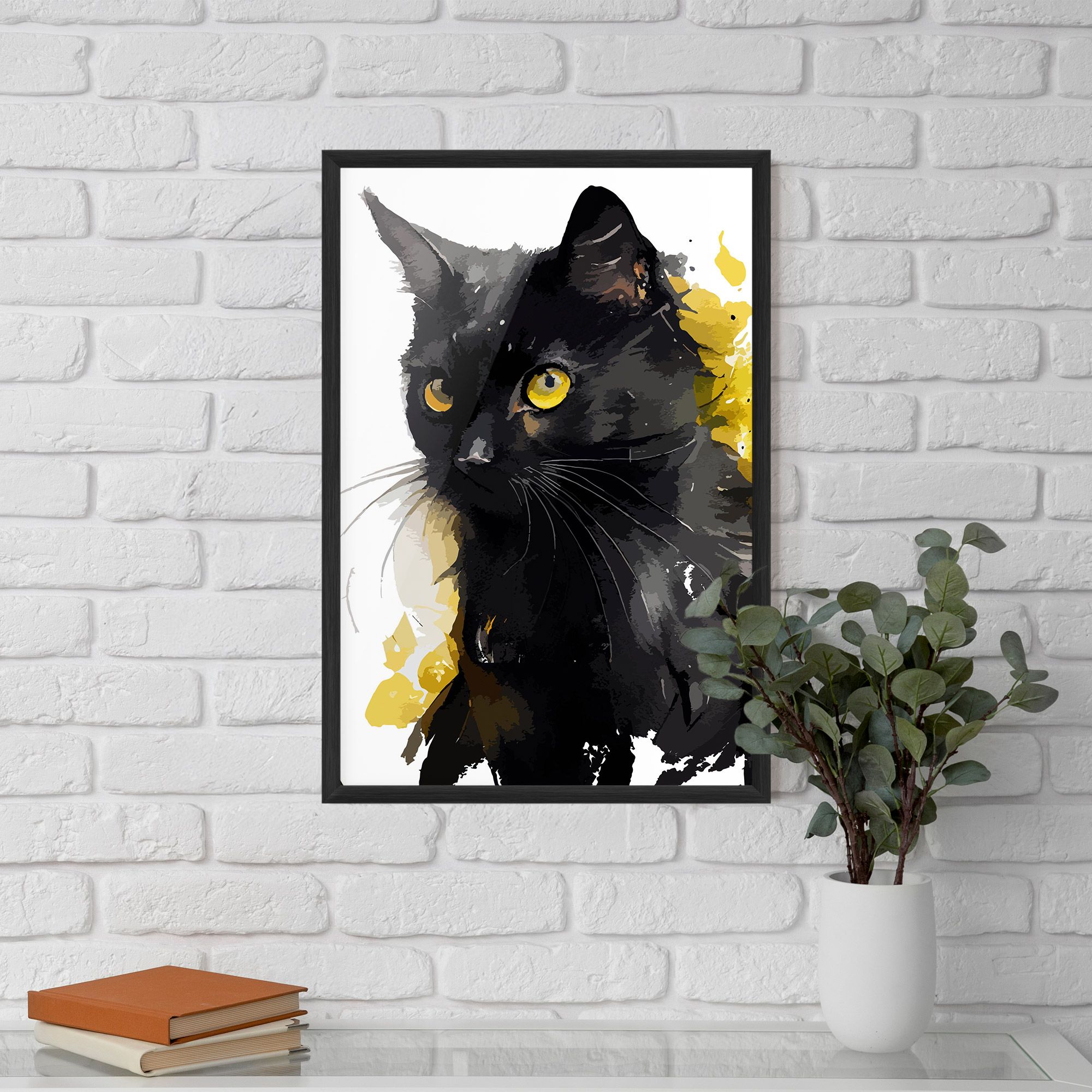 Beautiful Black Cat mockup 5