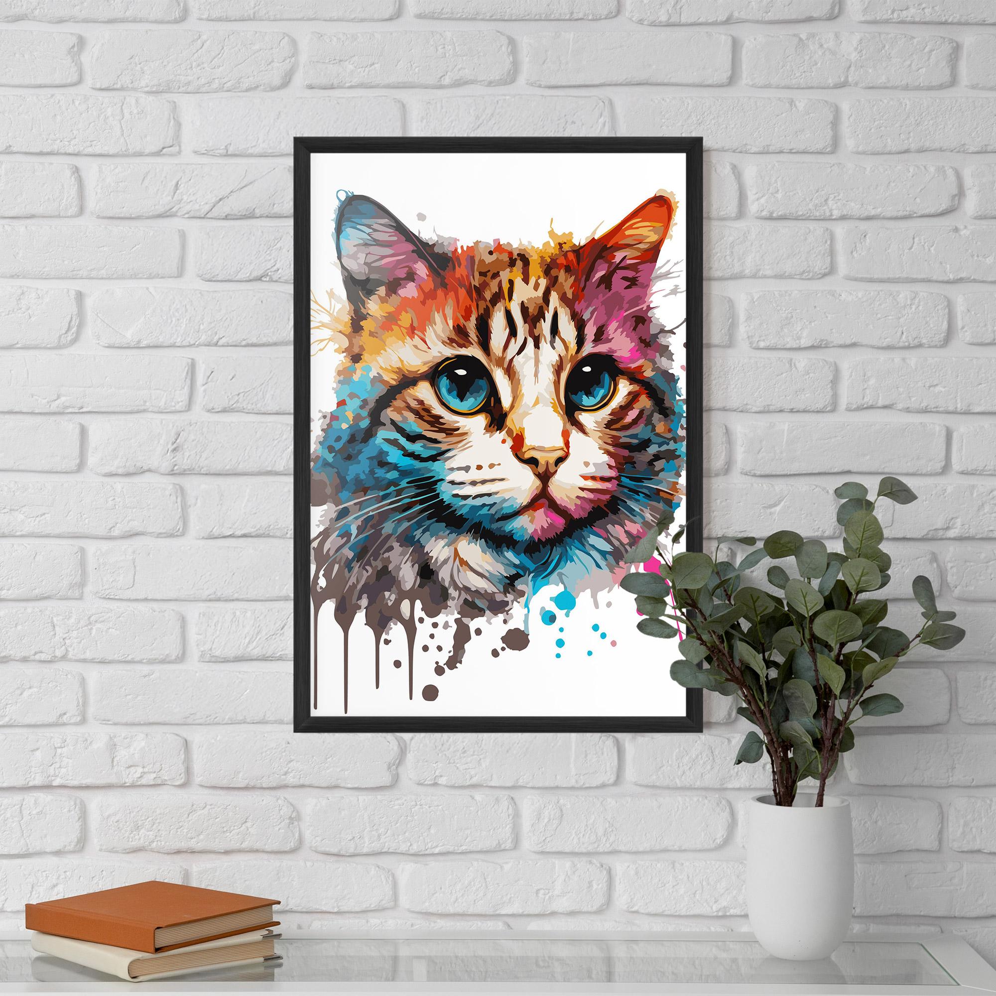 Poster Înrămat Blue Eyes Cat mockup 5