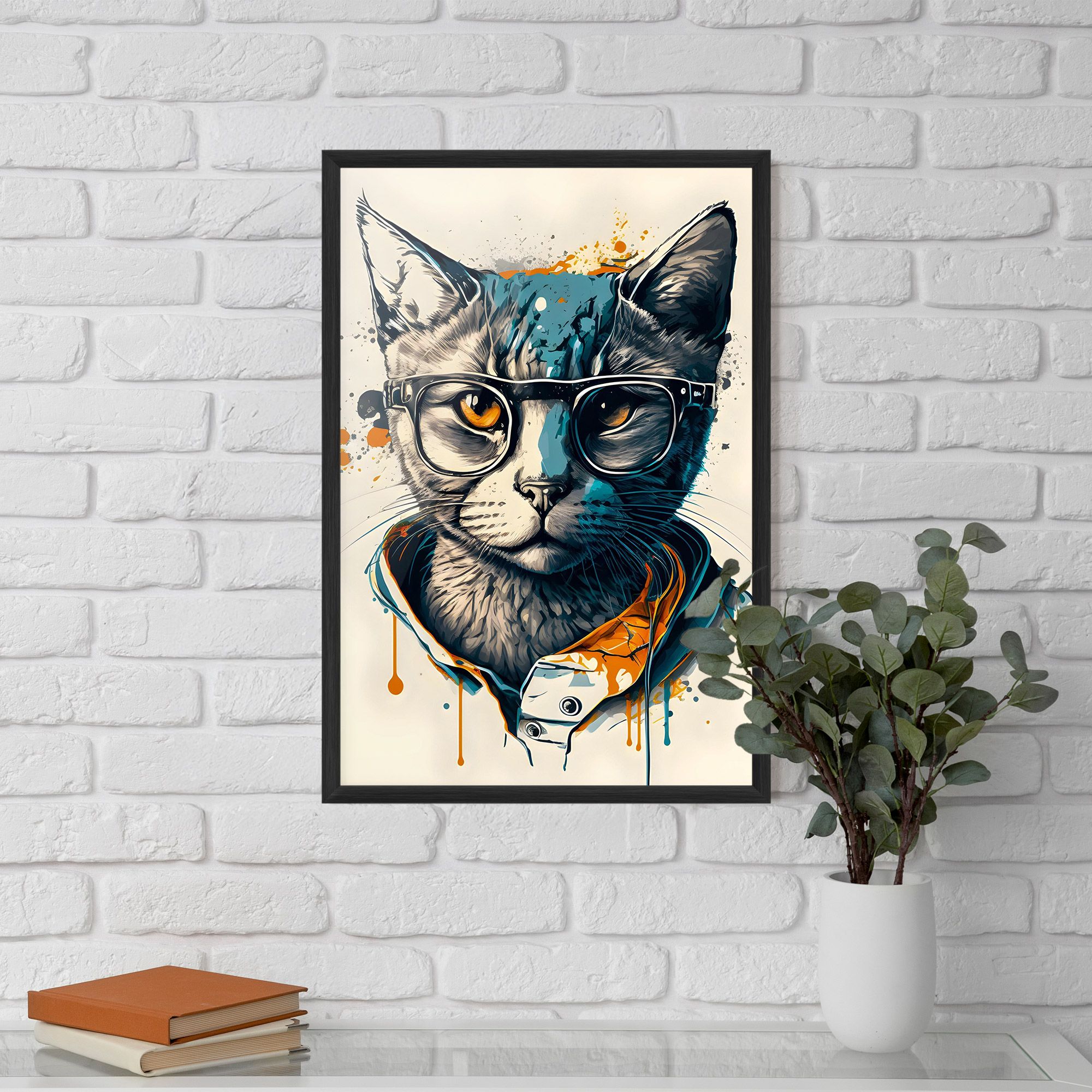 Cat Glasses Art mockup 5