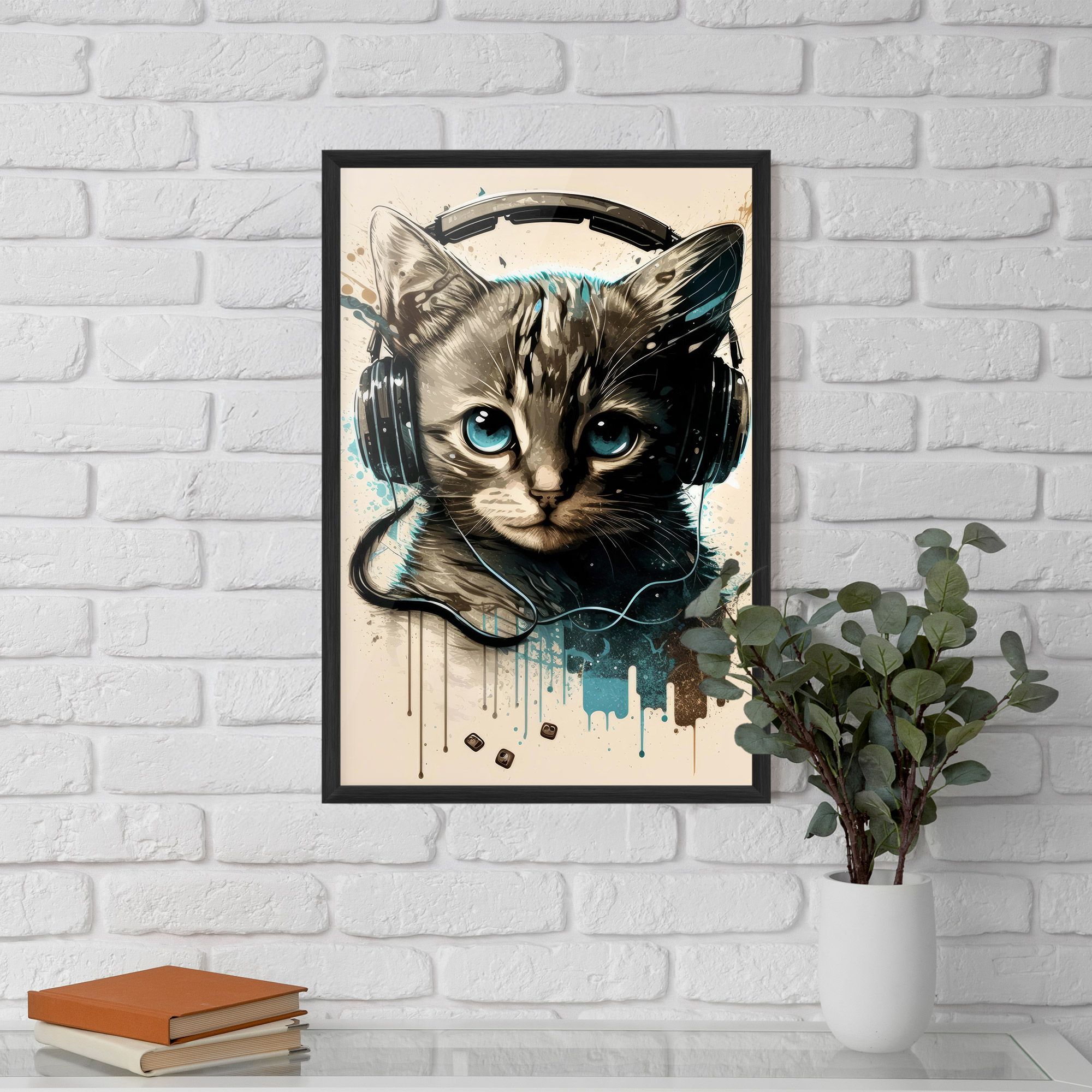 Headphones Cute Cat mockup 5