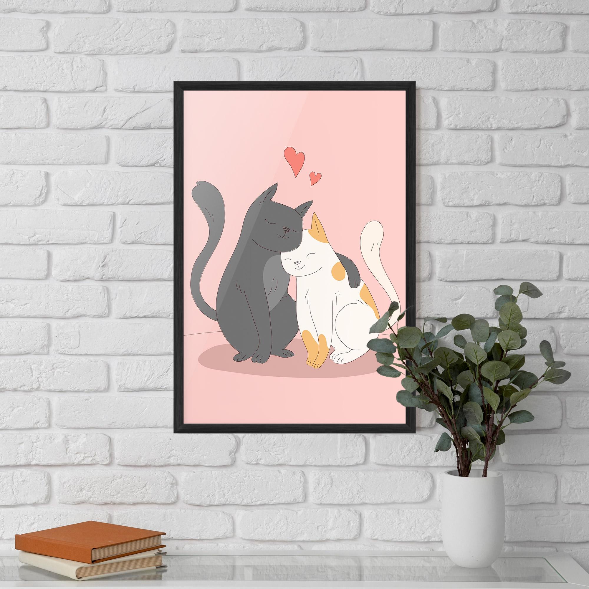 Poster Înrămat Lover Cats mockup 5