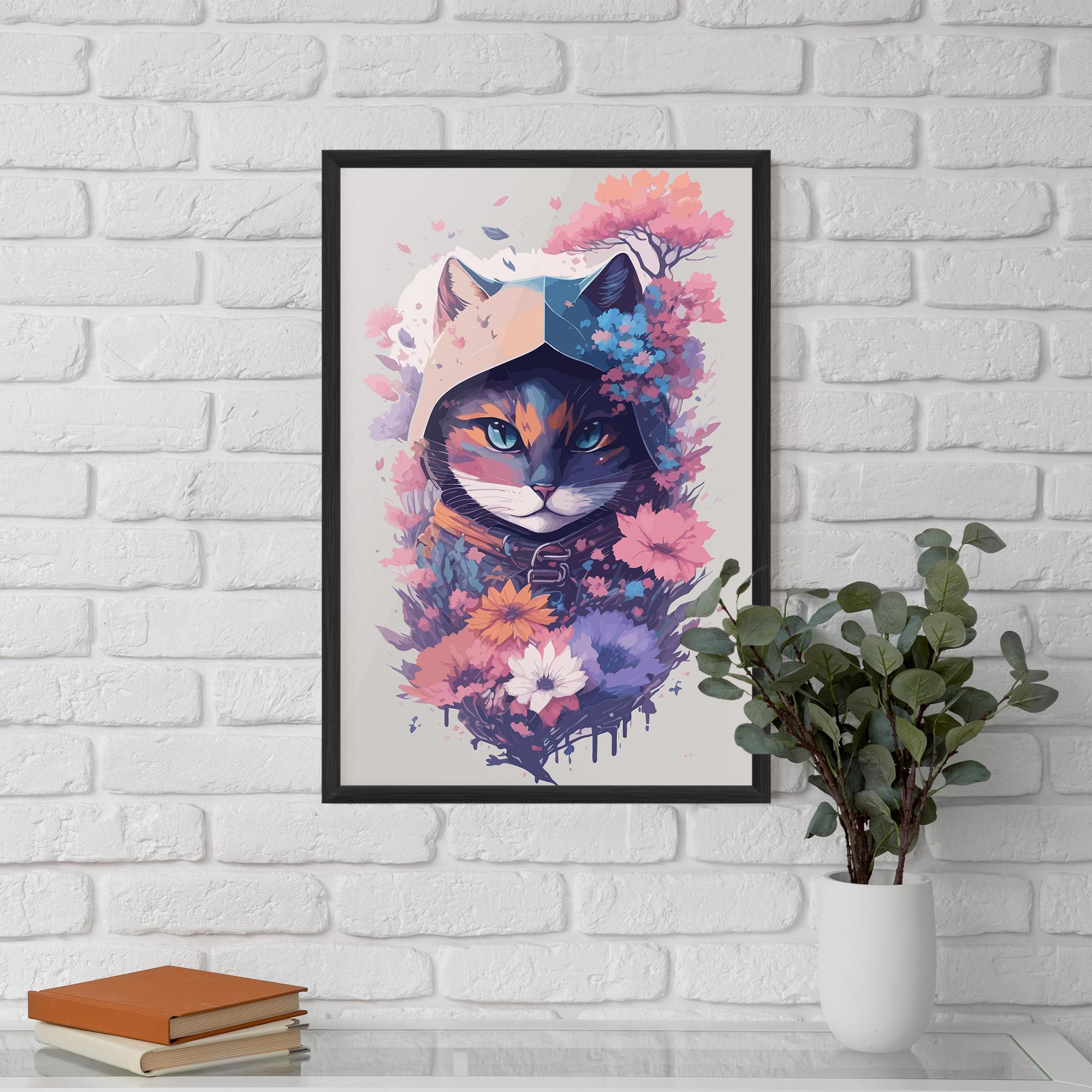 Poster Înrămat Purple Cat mockup 5