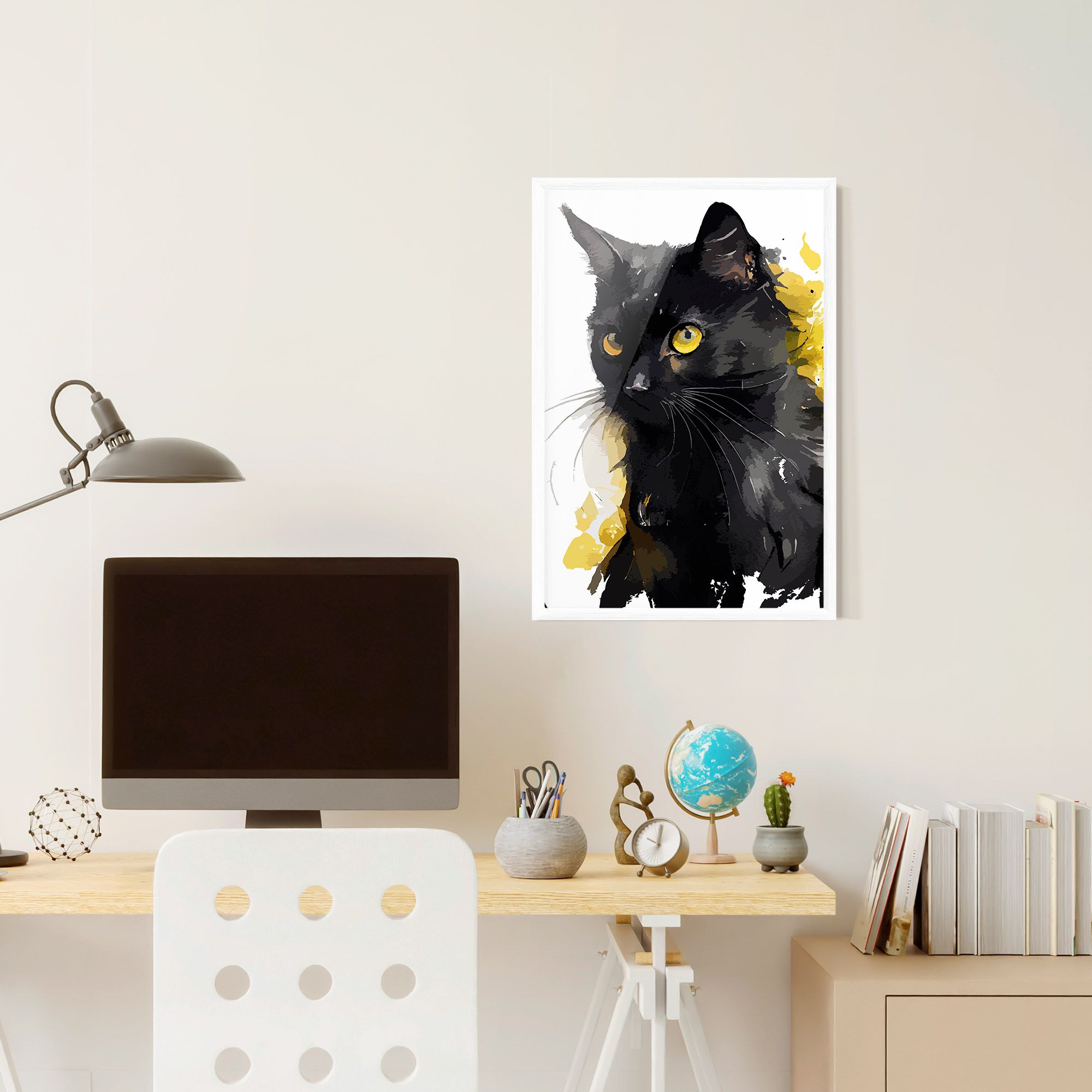 Beautiful Black Cat mockup 6