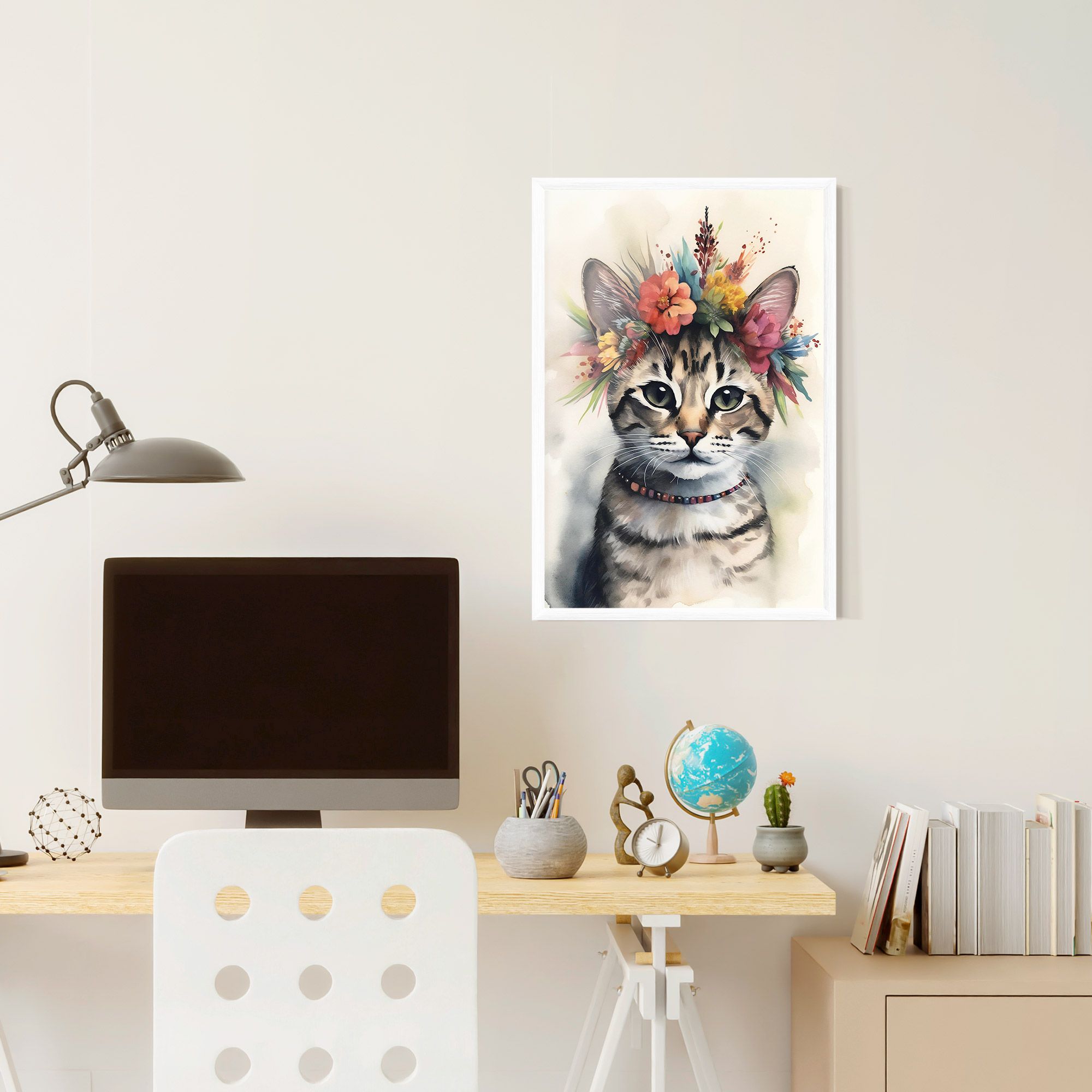 Flower Cat Art mockup 6