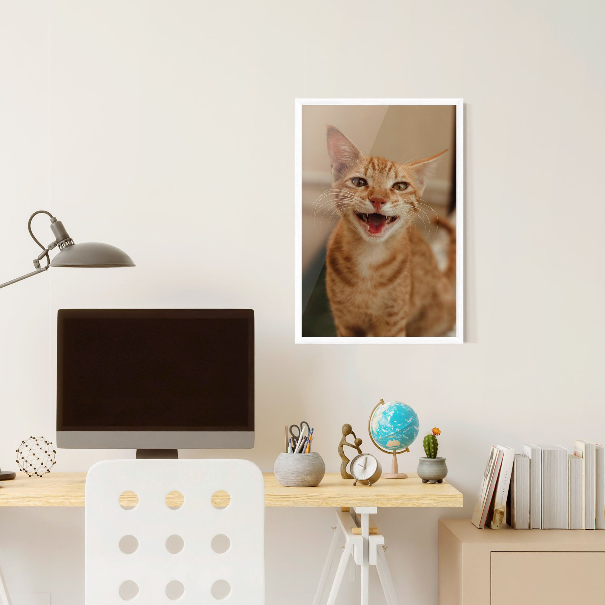 Orange Cat Smiling mockup 6