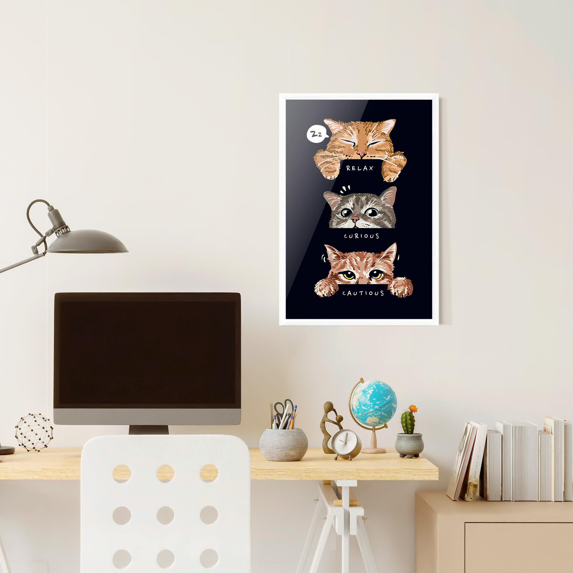 Poster Înrămat Relax Cat mockup 6