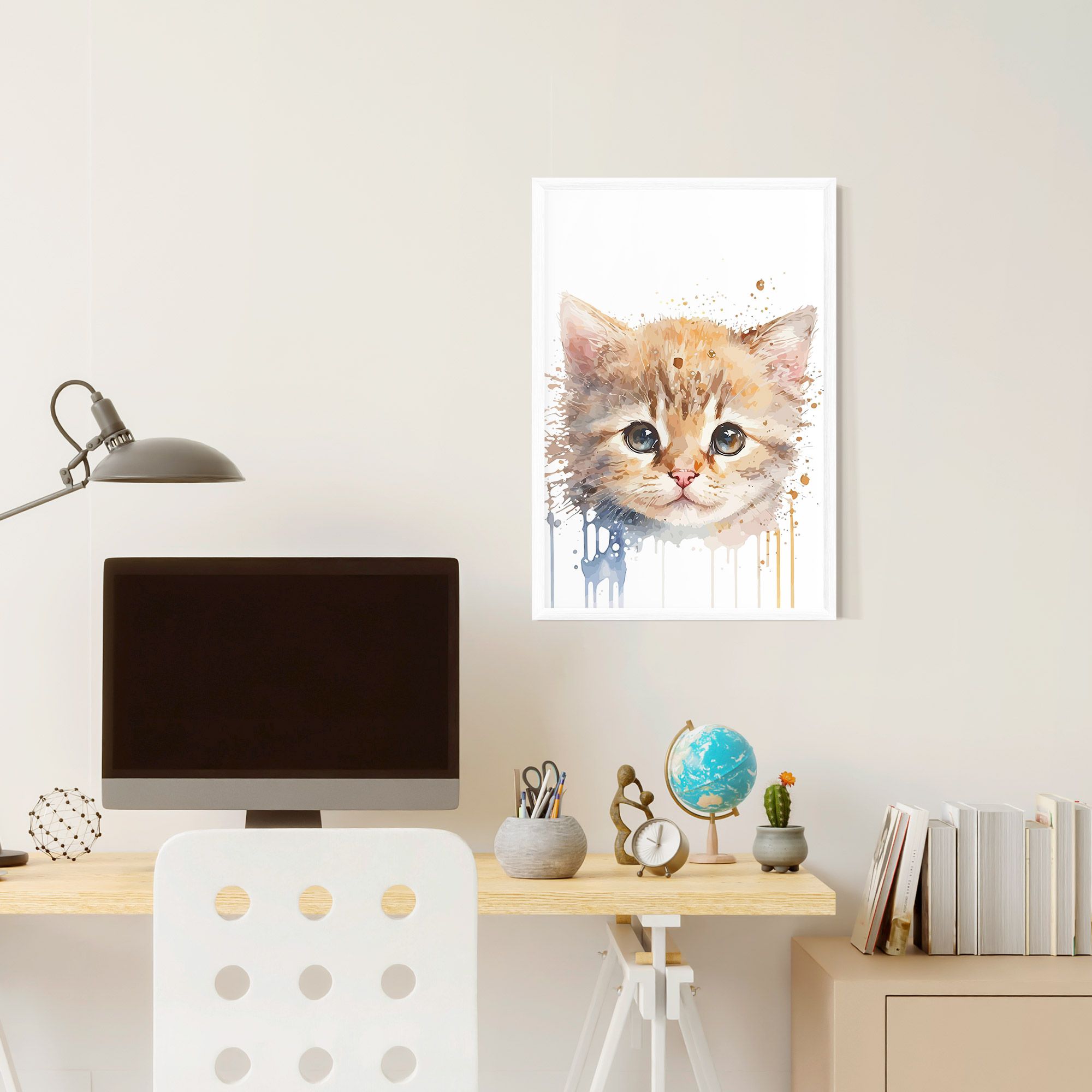 Watercolor Animal Cat mockup 6