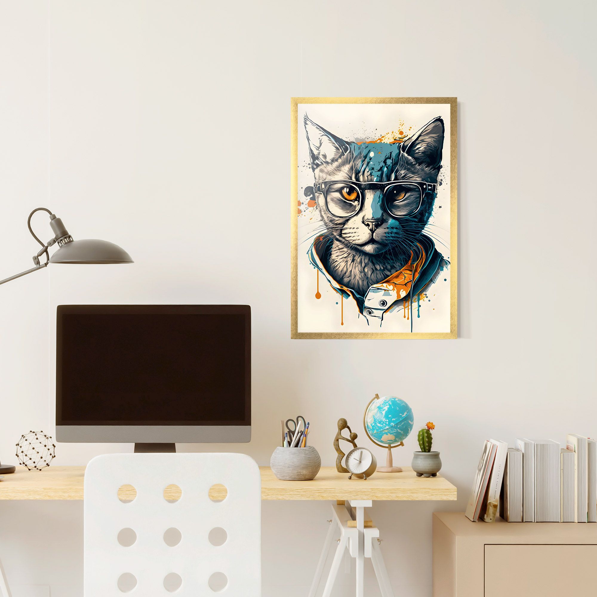 Cat Glasses Art mockup 6