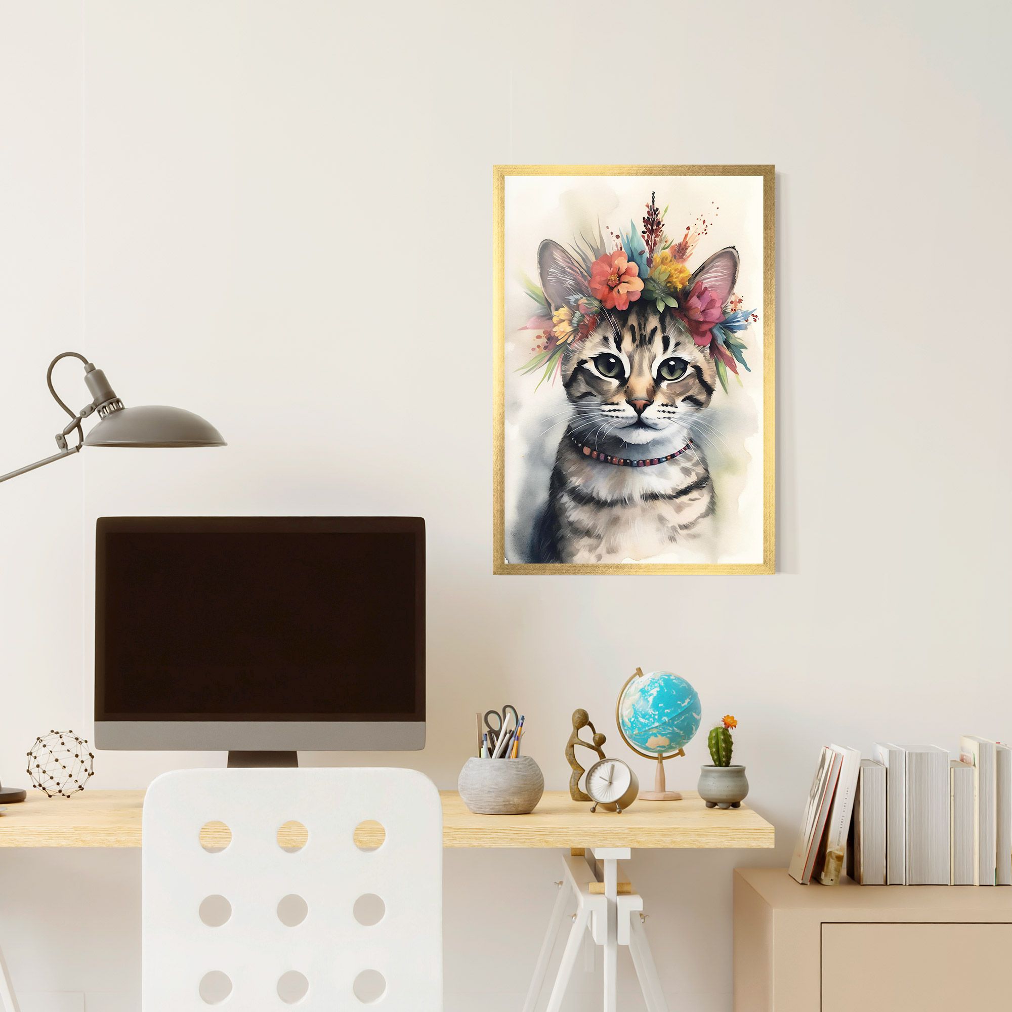 Flower Cat Art mockup 6