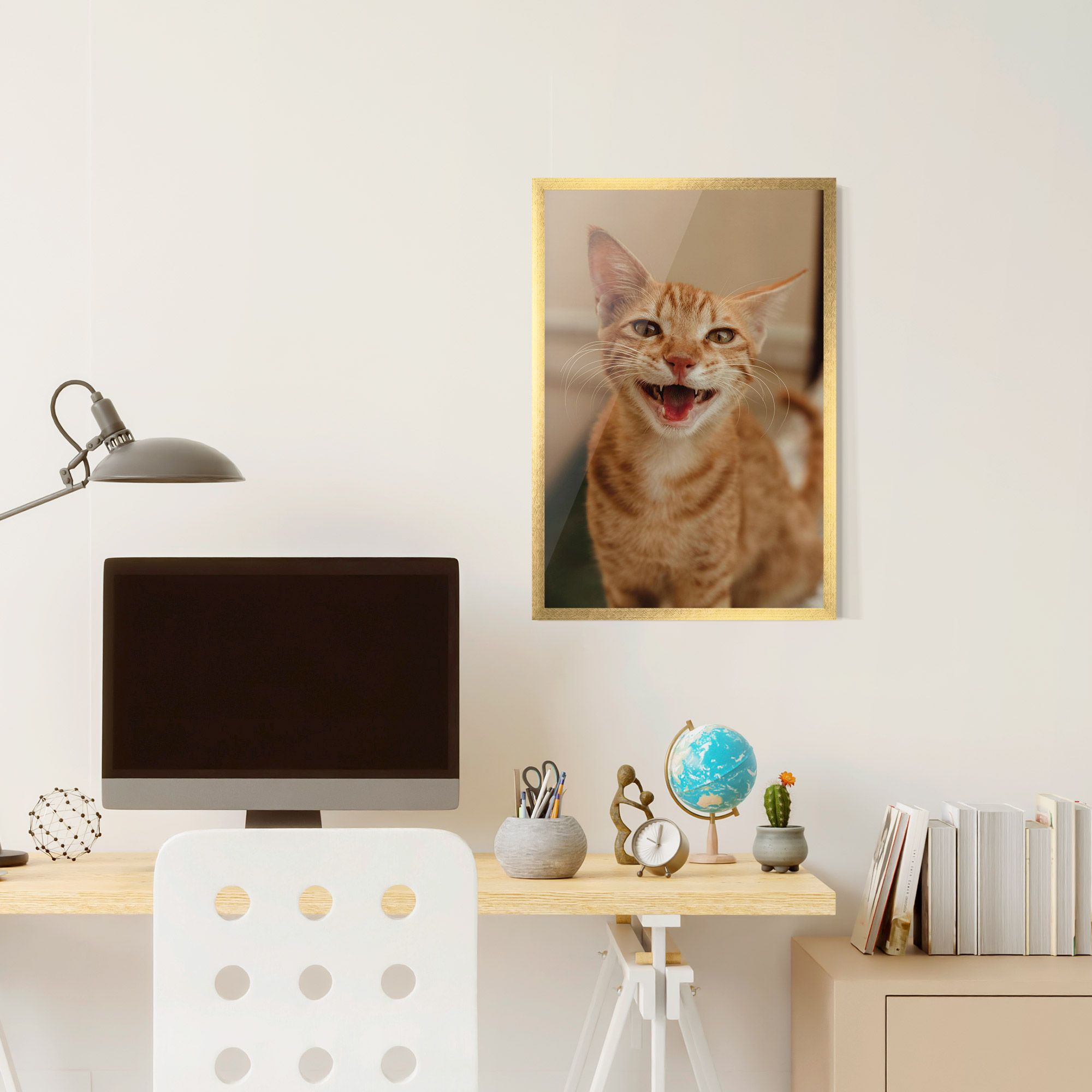 Orange Cat Smiling mockup 6