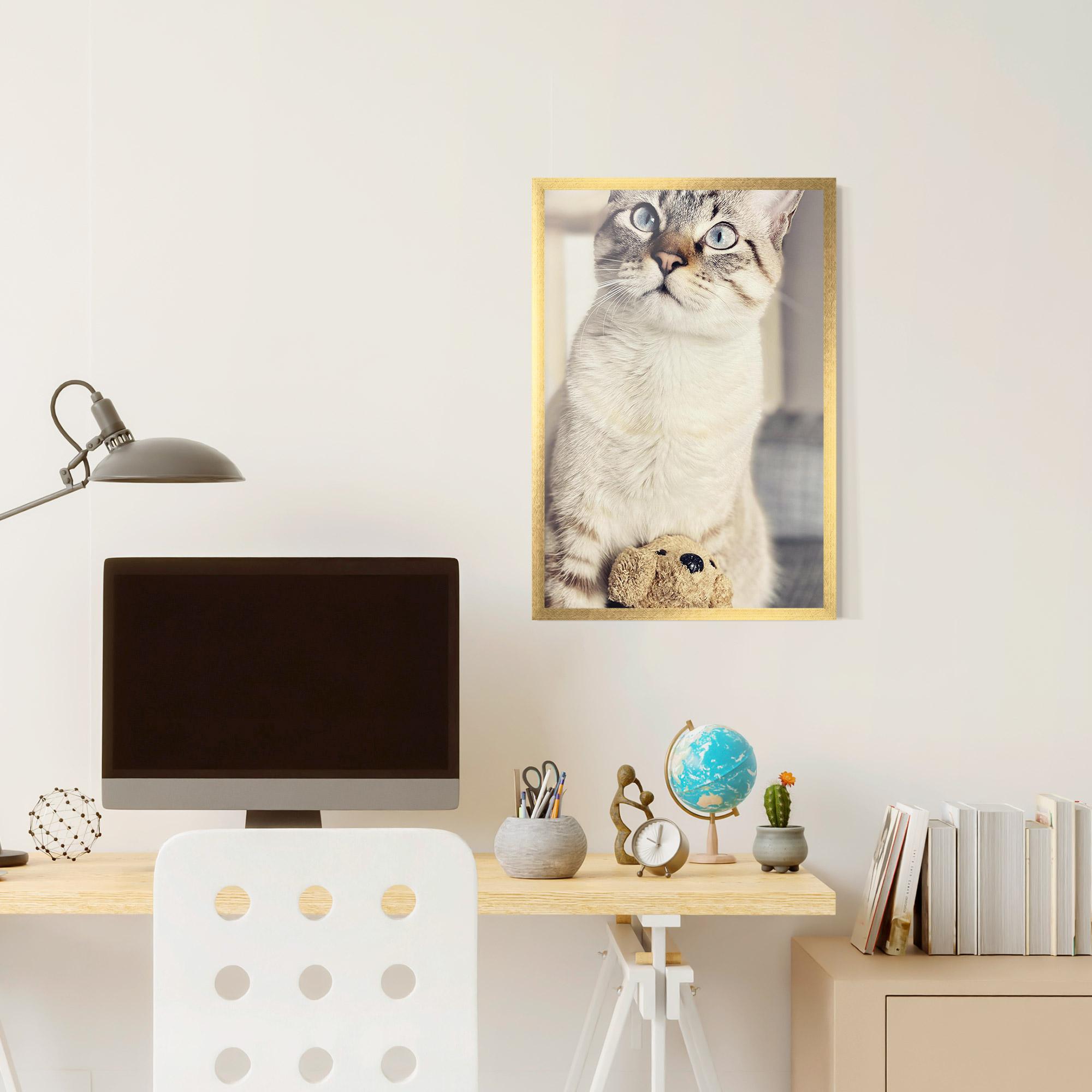 Poster Înrămat Pretty Blue Eyes Cat mockup 6