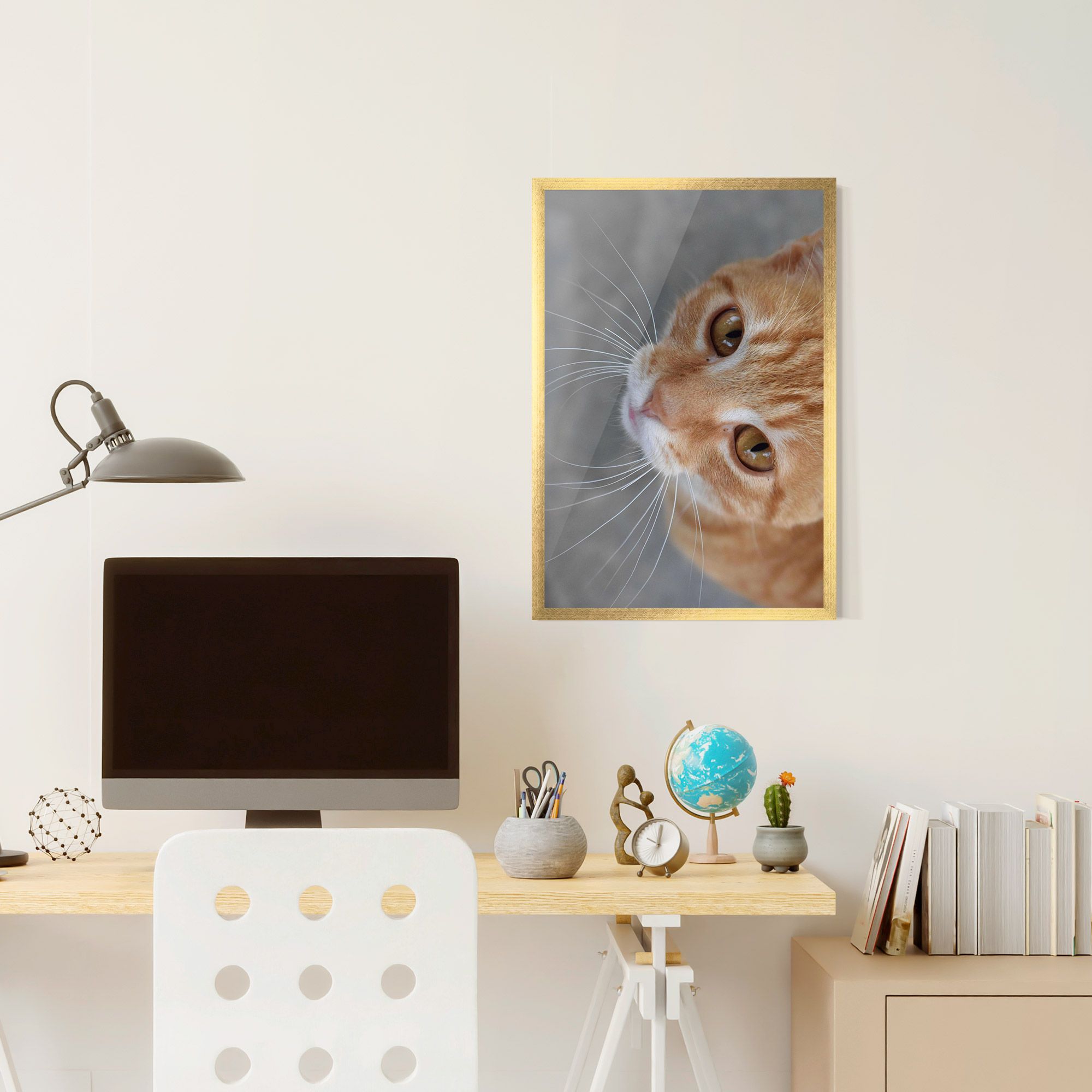 Pretty Orange Eyes Cat mockup 6