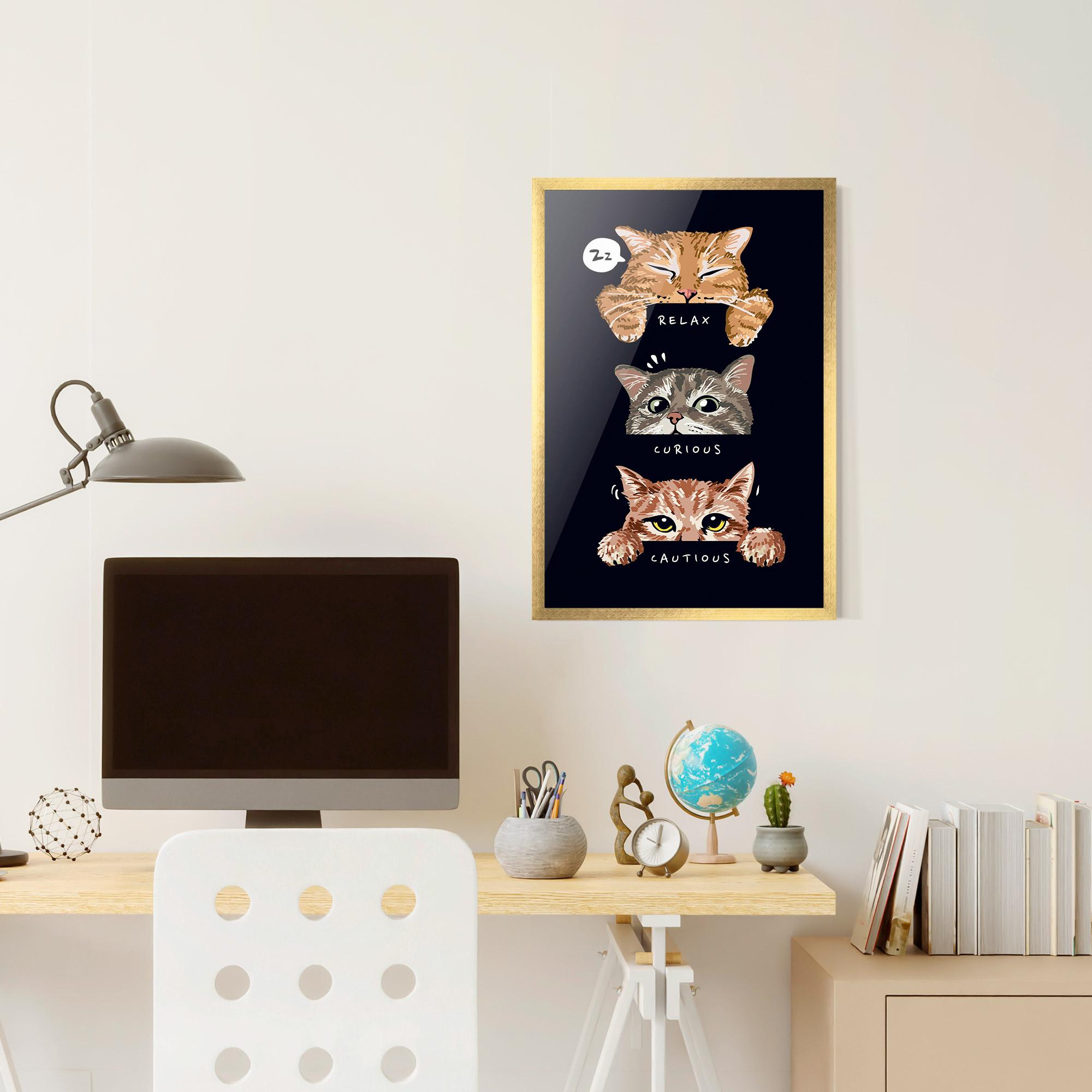 Poster Înrămat Relax Cat mockup 6