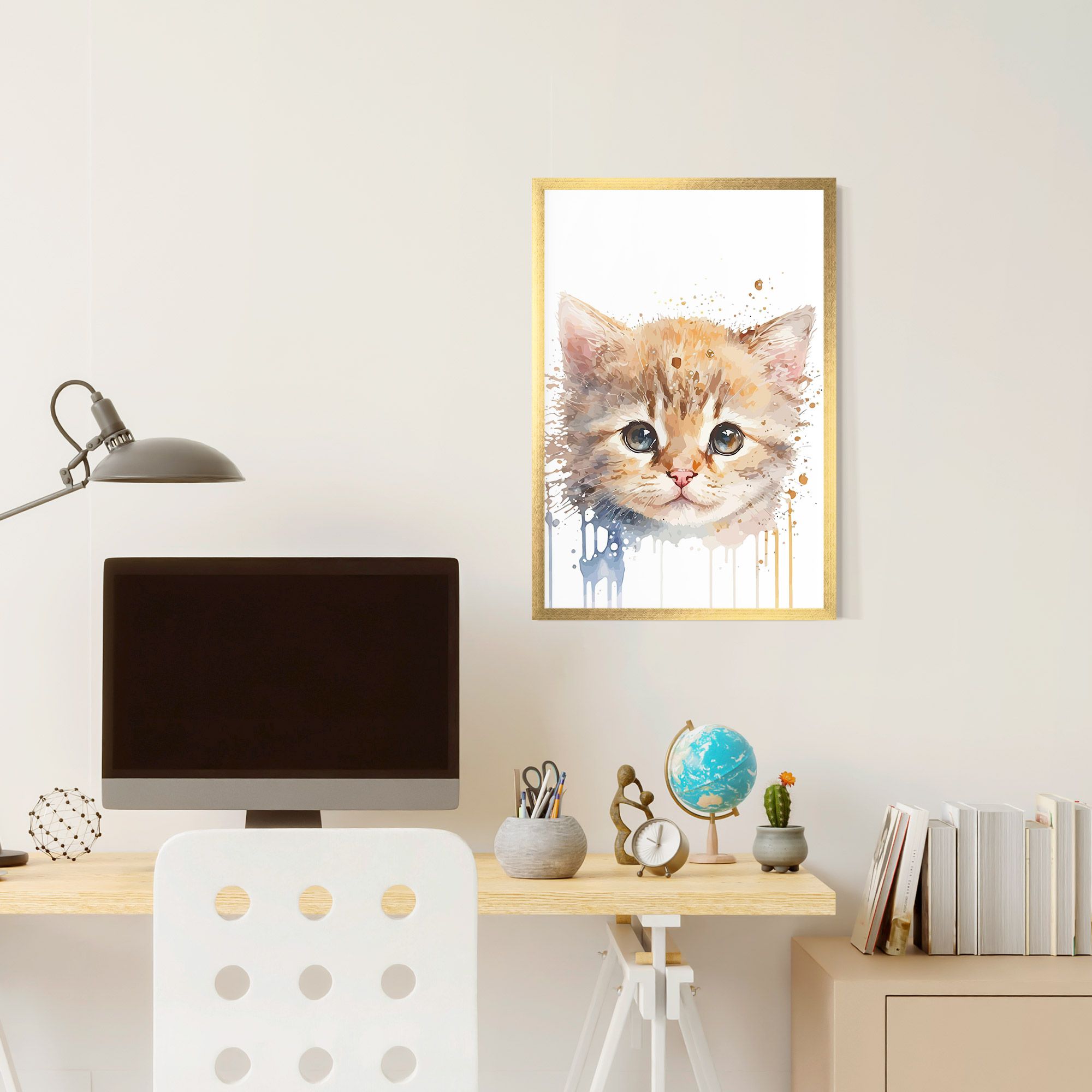 Watercolor Animal Cat mockup 6