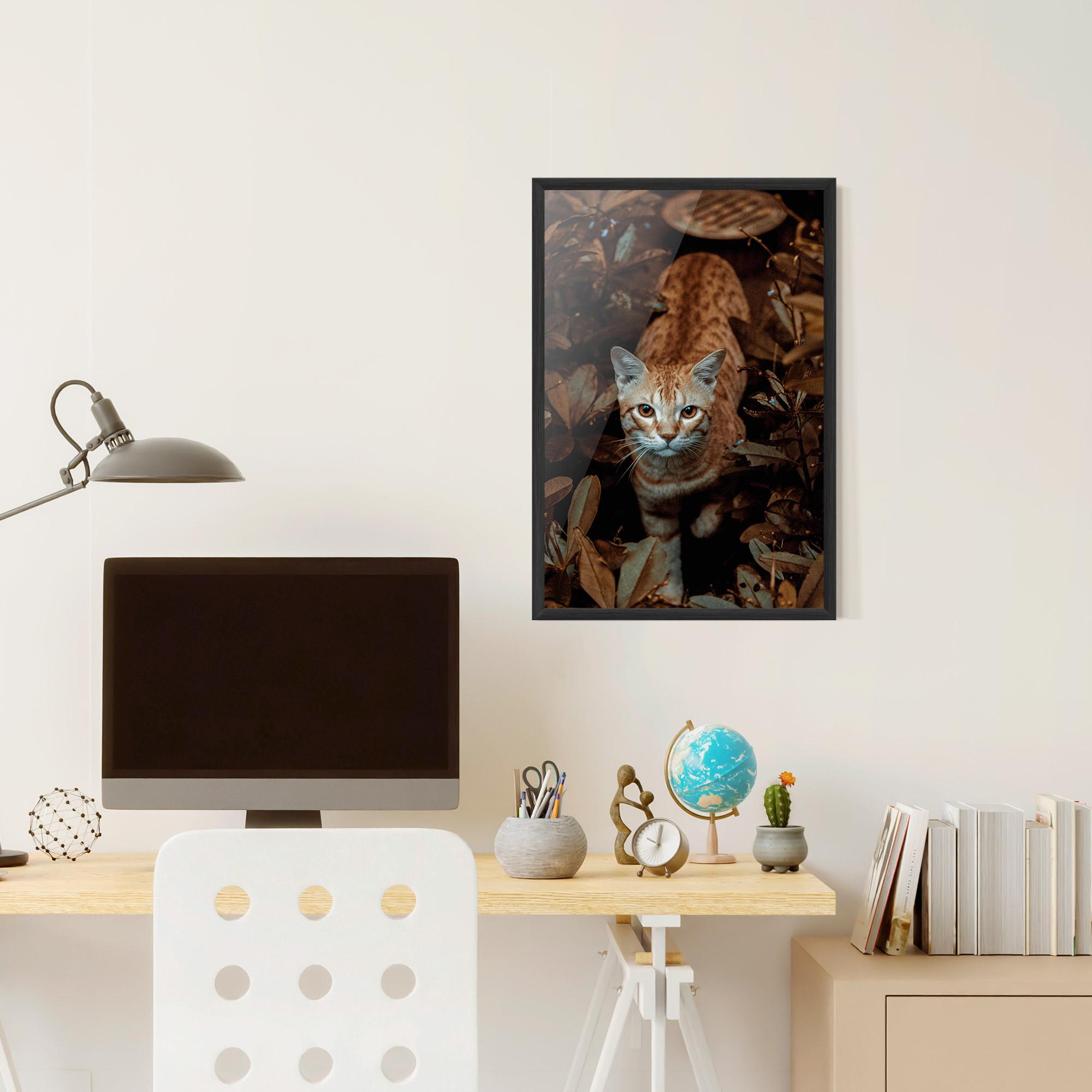 Poster Înrămat Autumn Orange Cat mockup 6
