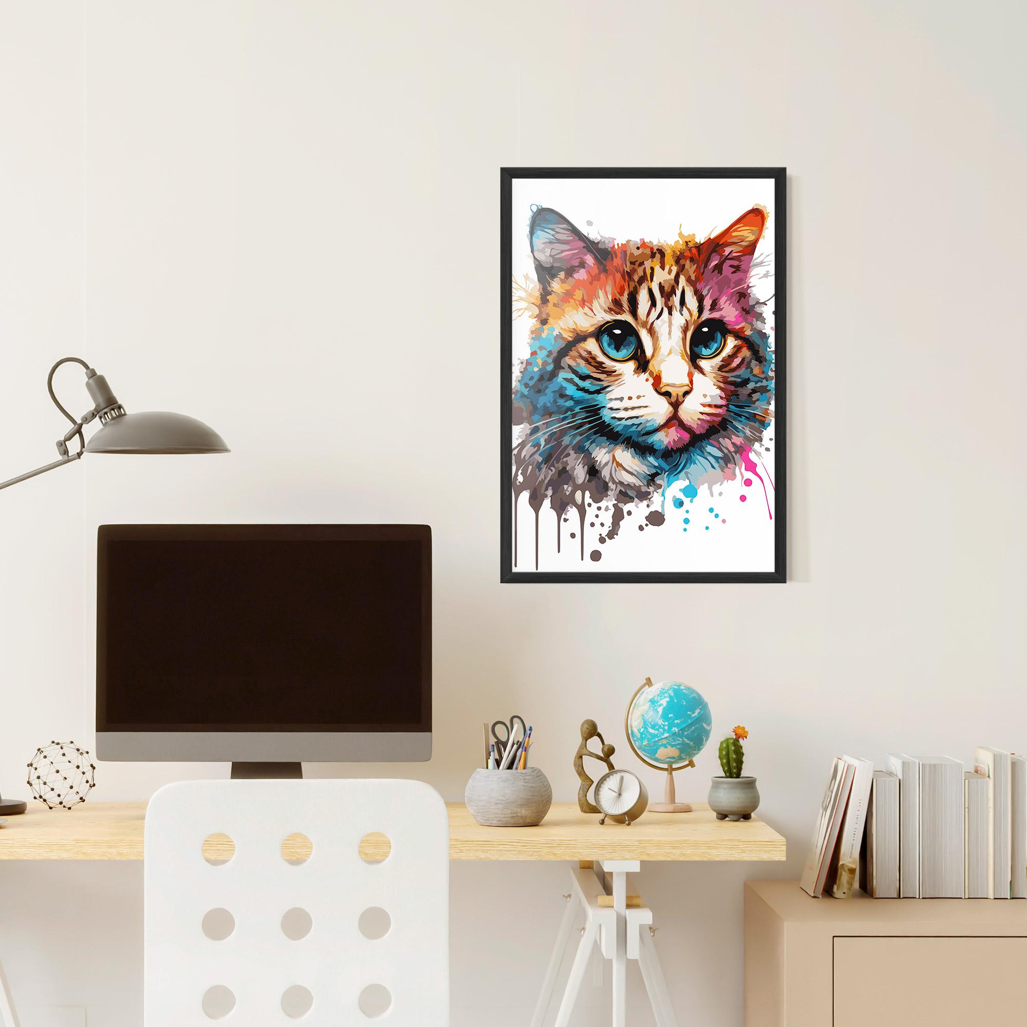 Poster Înrămat Blue Eyes Cat mockup 6