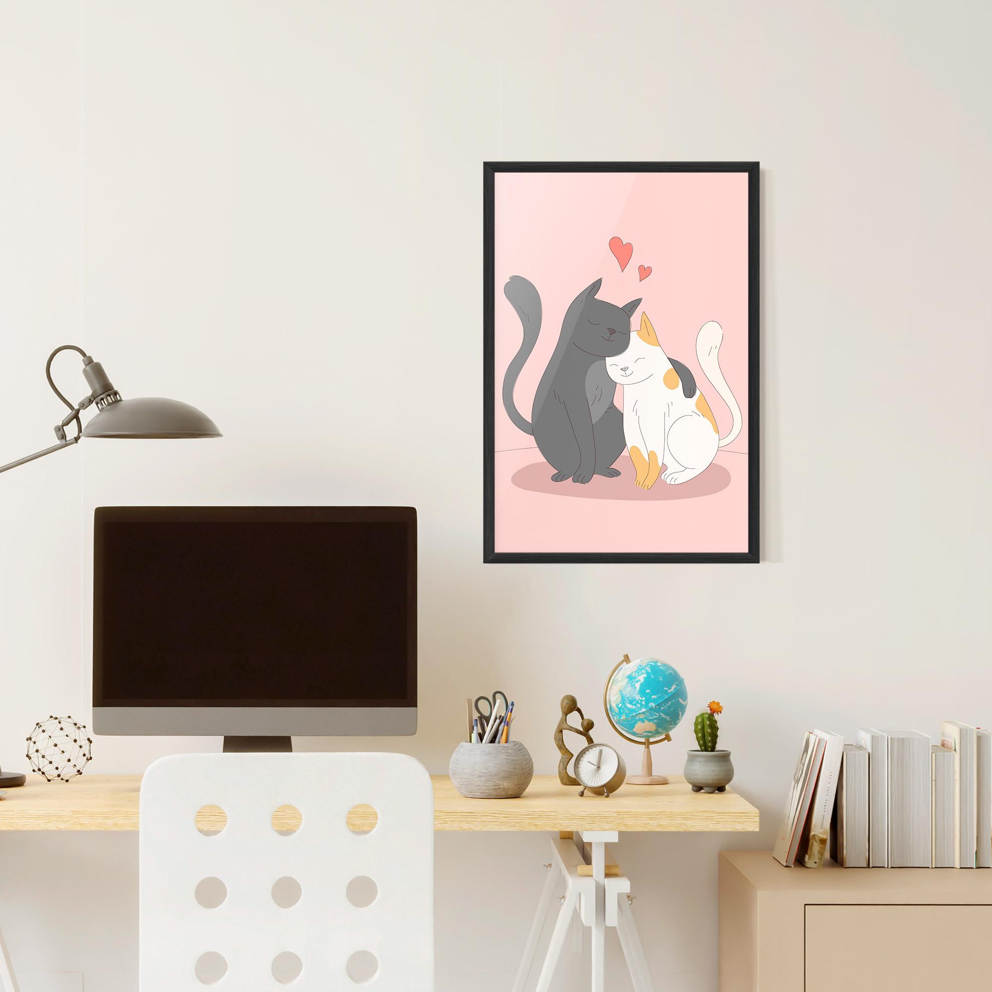 Poster Înrămat Lover Cats mockup 6