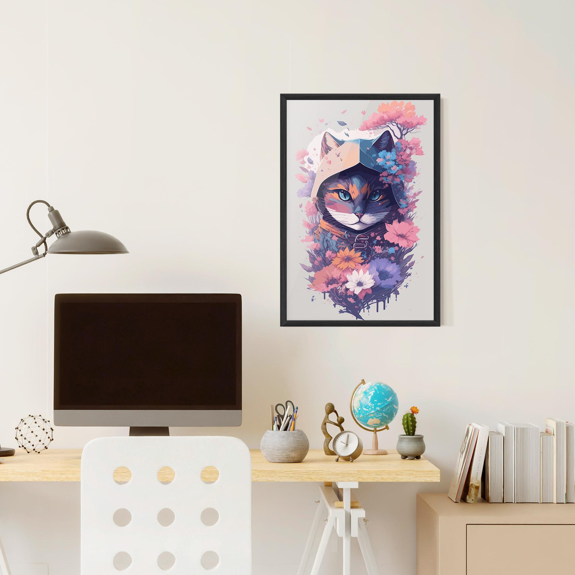 Poster Înrămat Purple Cat mockup 6
