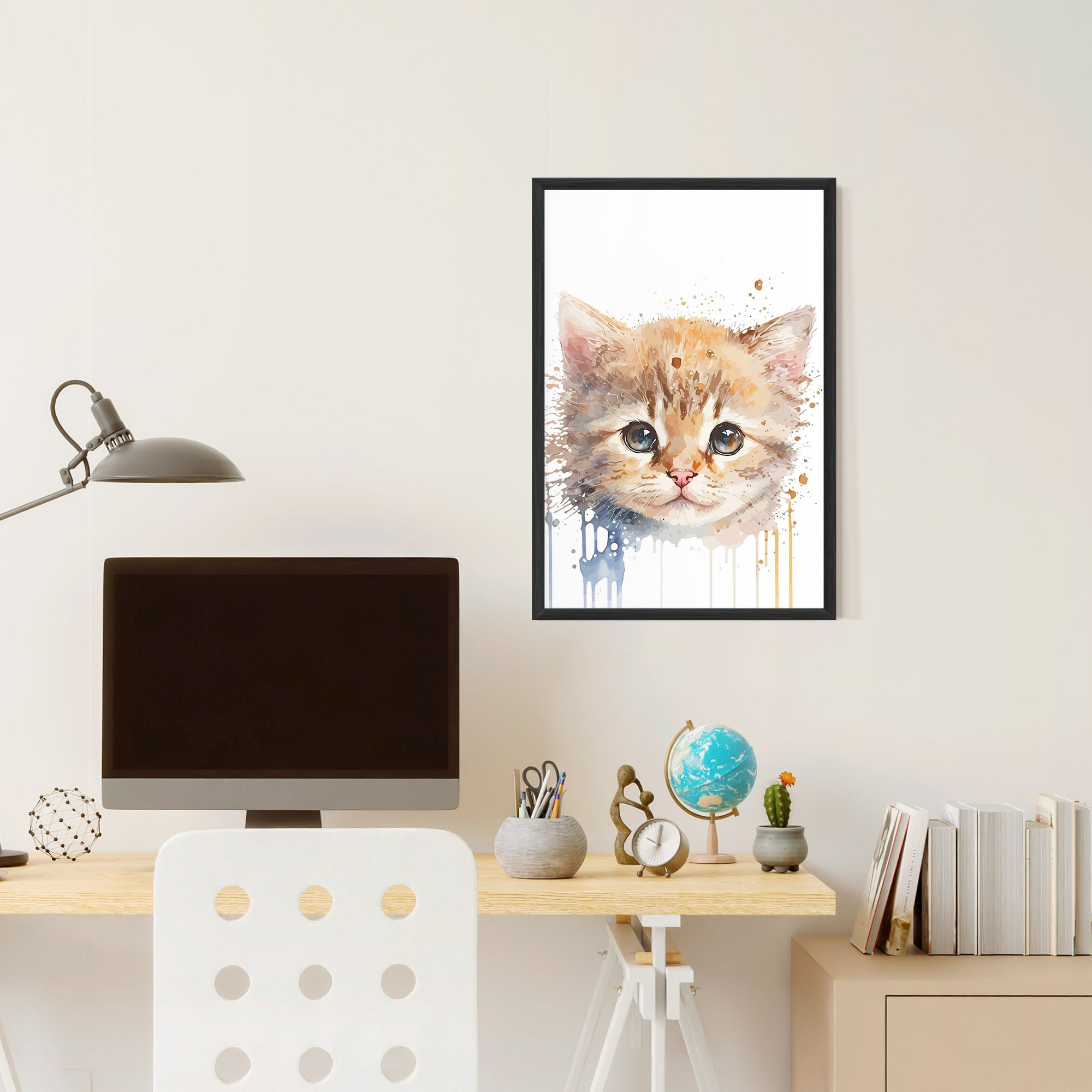 Watercolor Animal Cat mockup 6