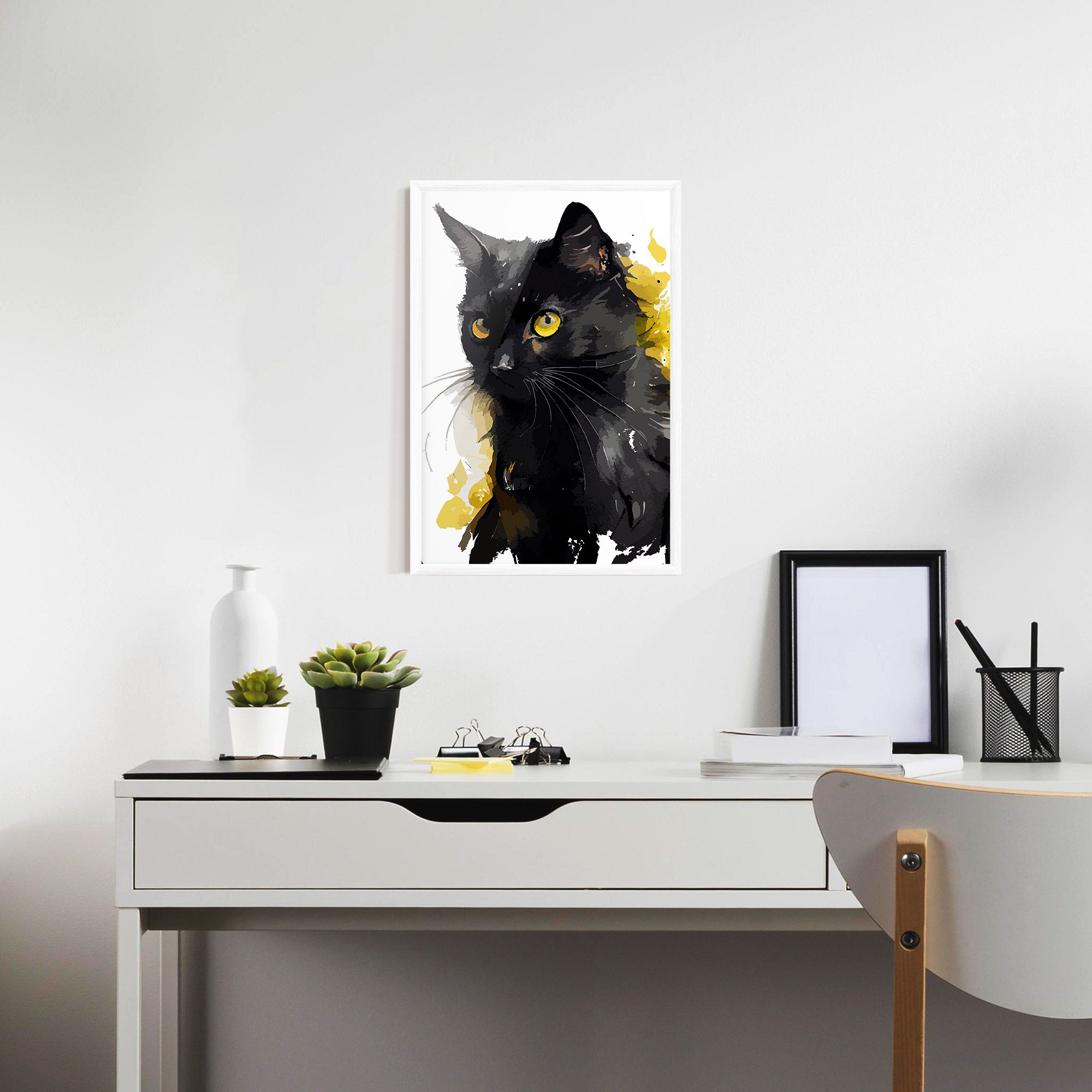 Beautiful Black Cat mockup 7