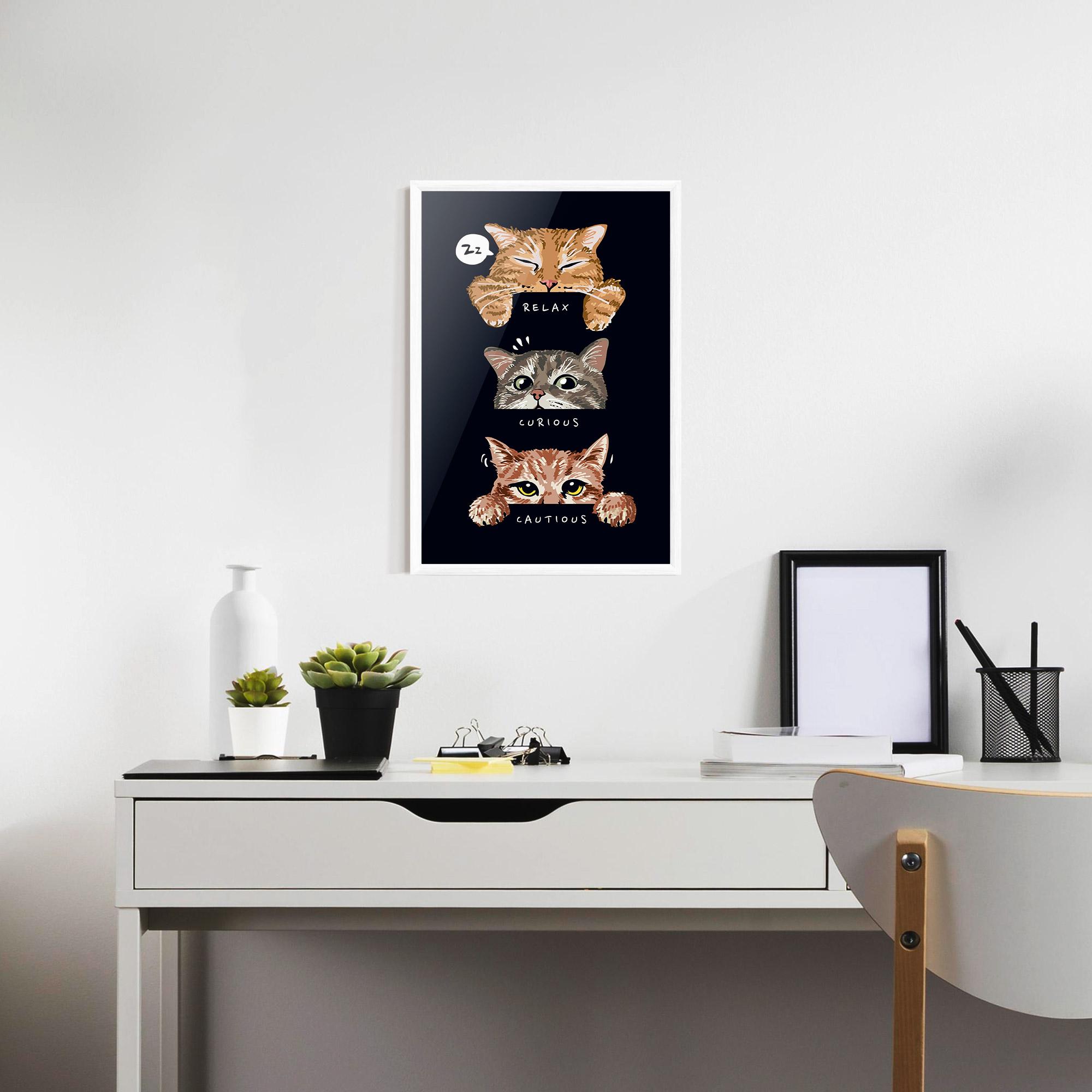 Poster Înrămat Relax Cat mockup 7