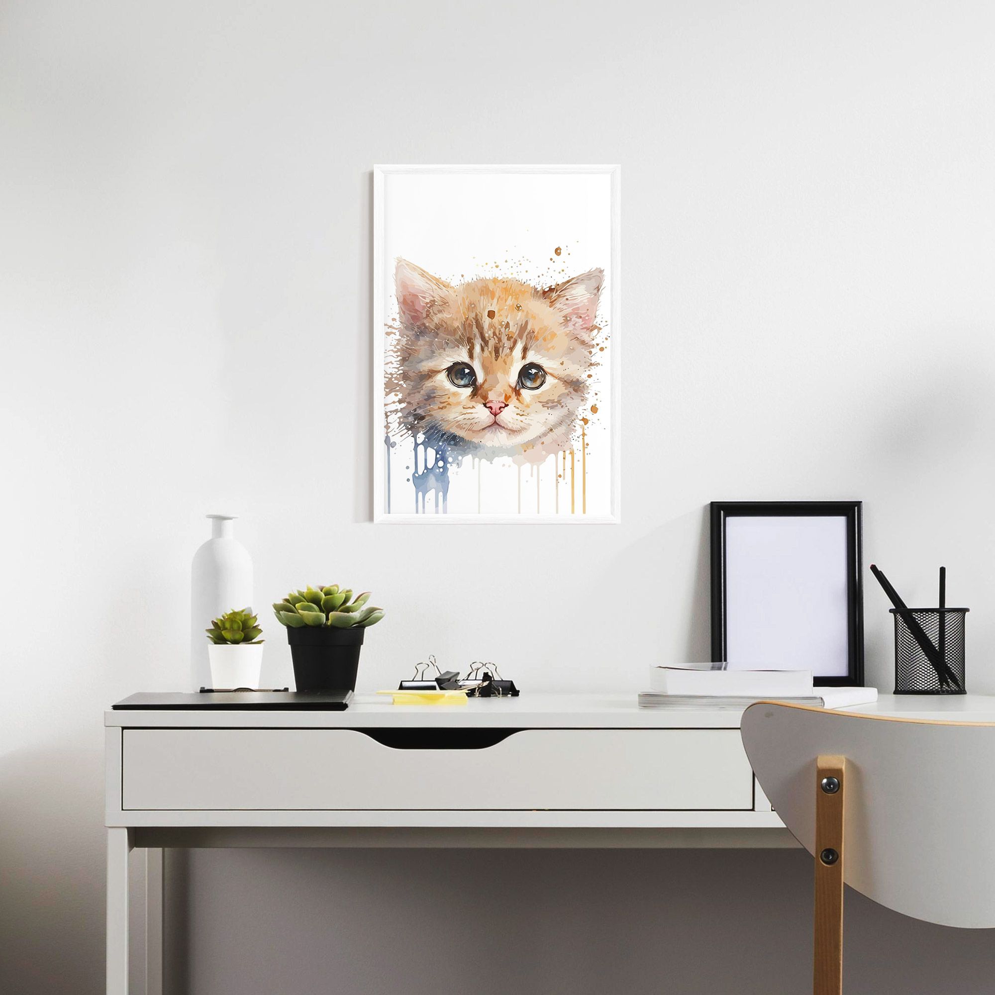 Watercolor Animal Cat mockup 7