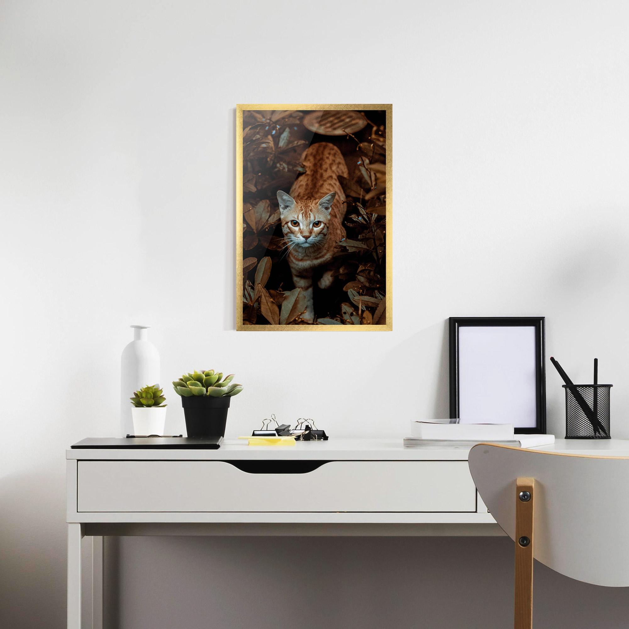 Poster Înrămat Autumn Orange Cat mockup 7