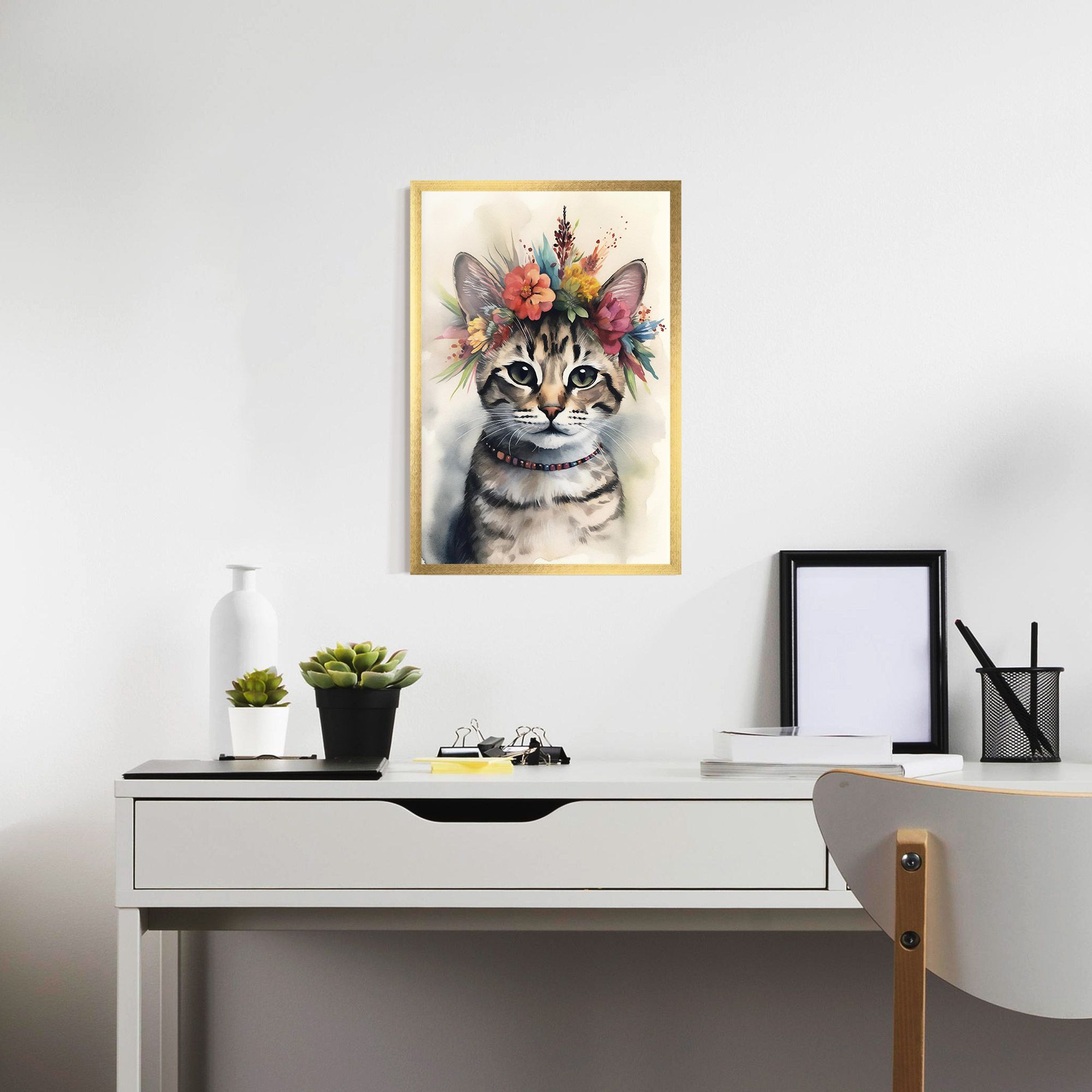 Flower Cat Art mockup 7