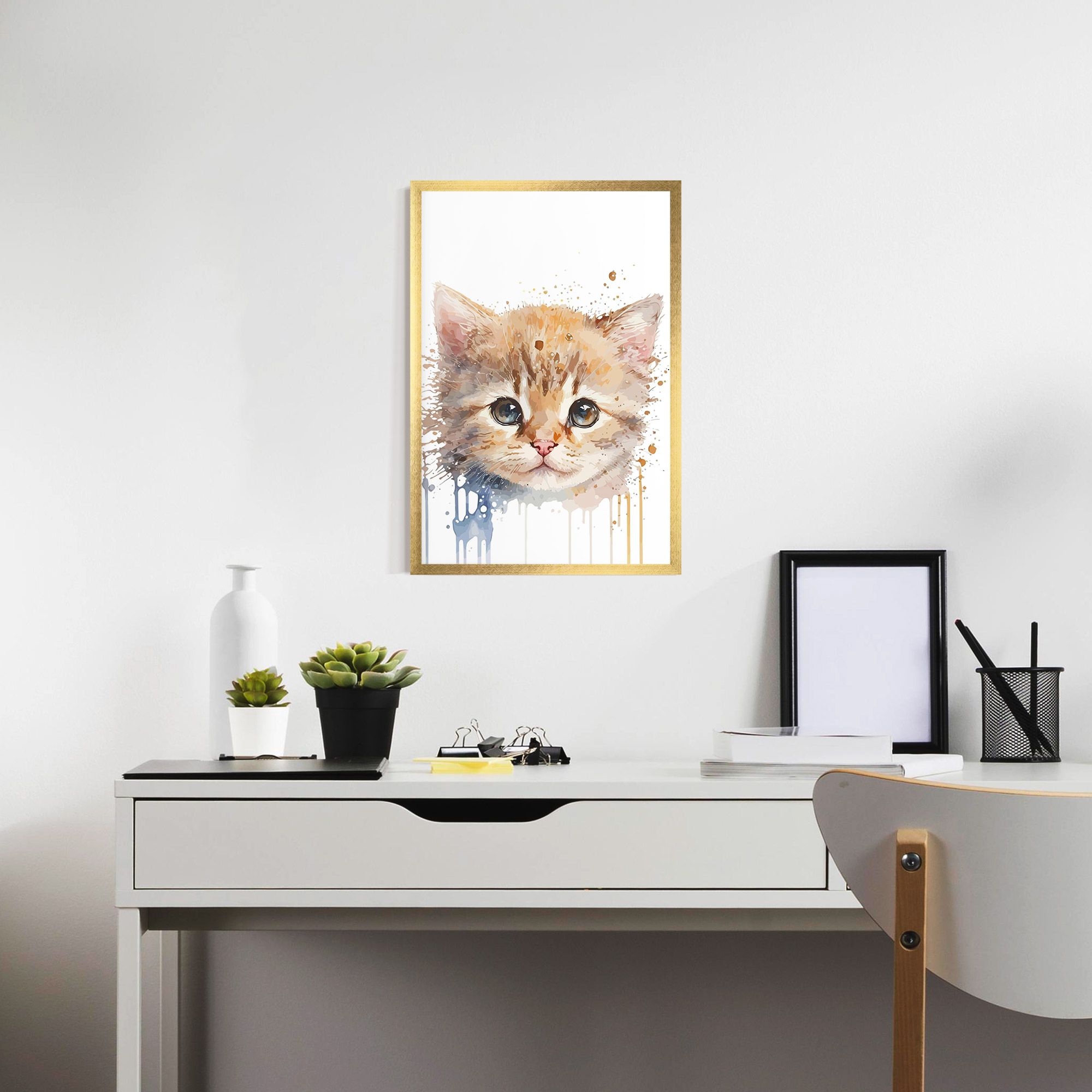 Watercolor Animal Cat mockup 7