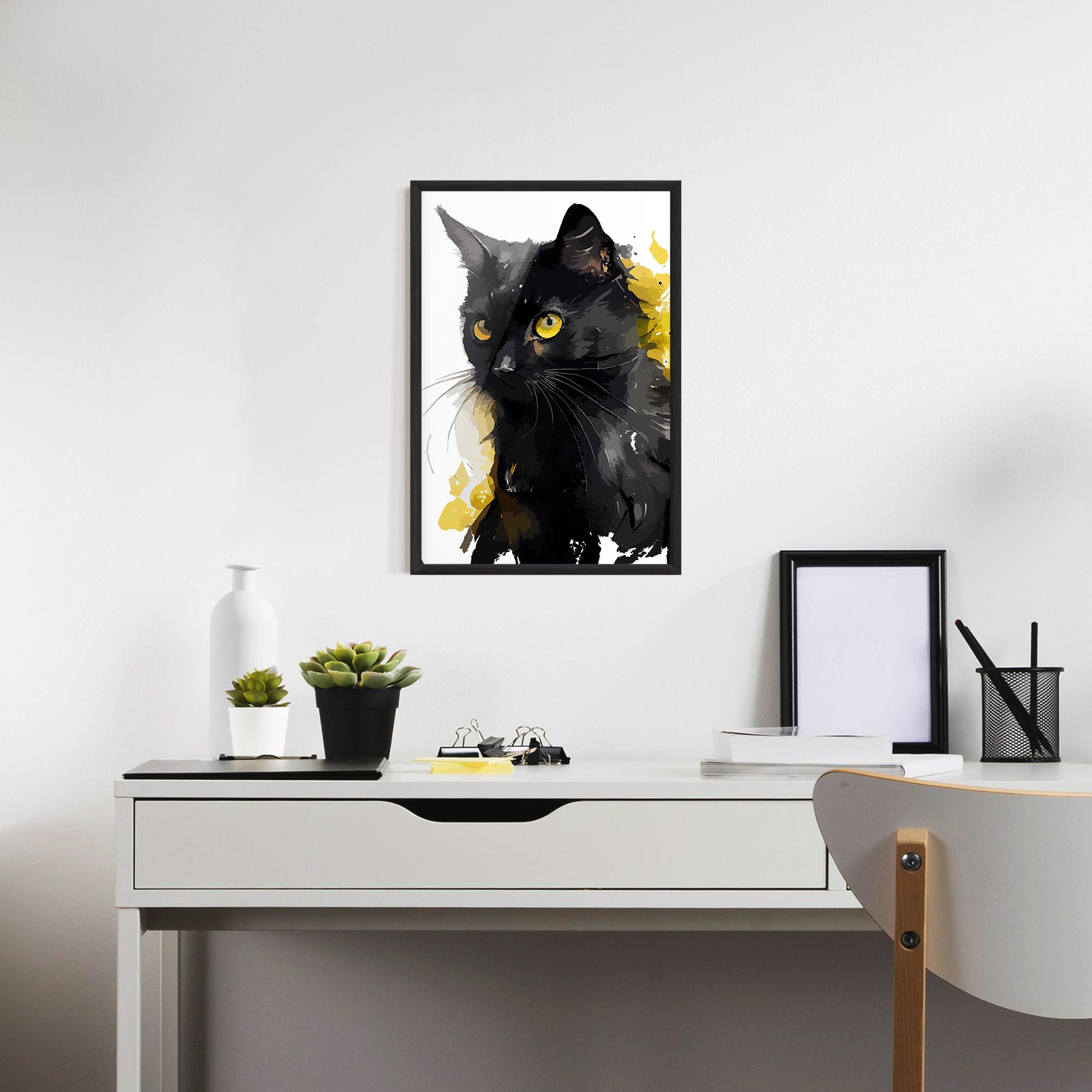 Beautiful Black Cat mockup 7